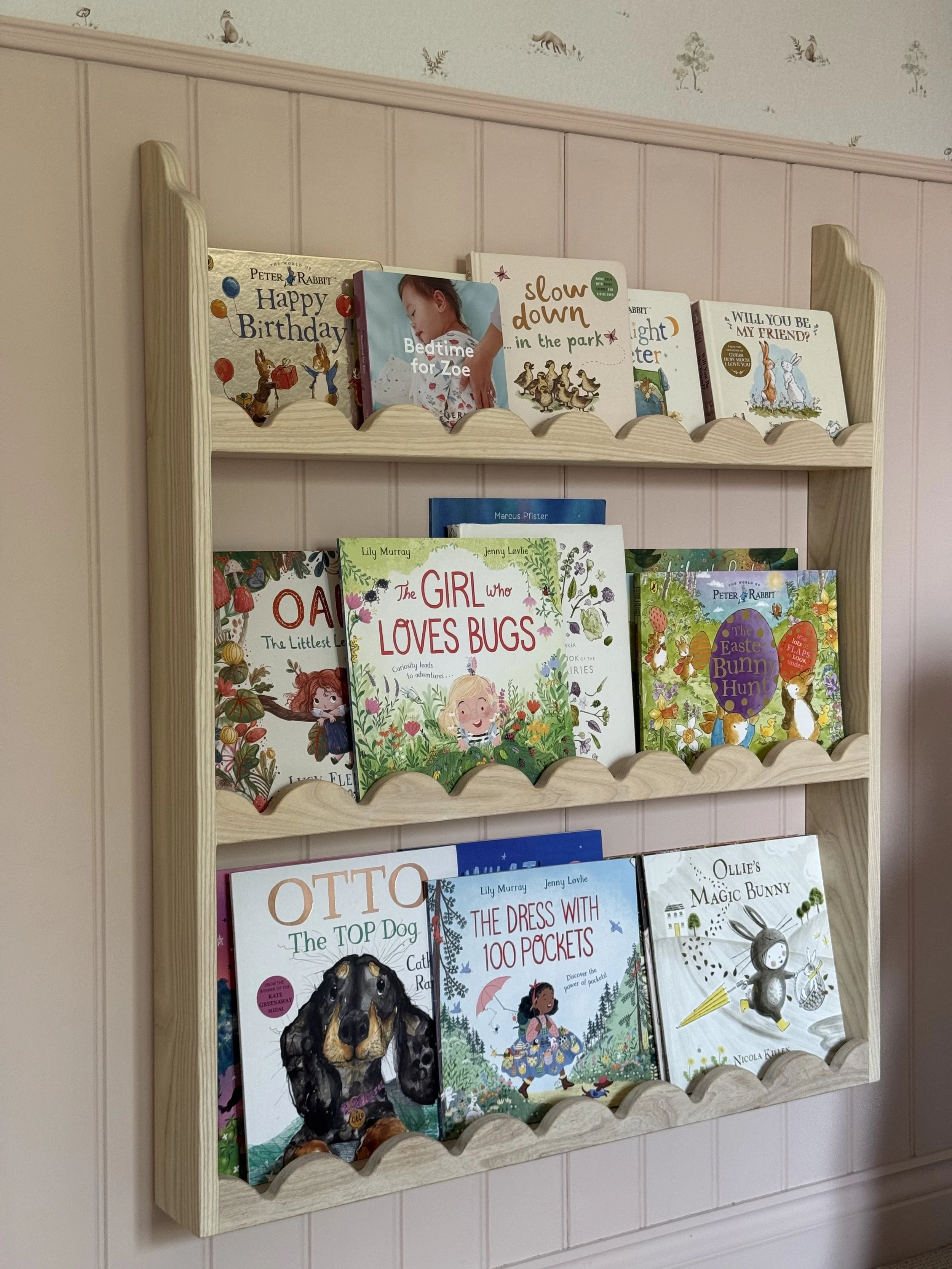 Custom Scallop Children's Bookshelf