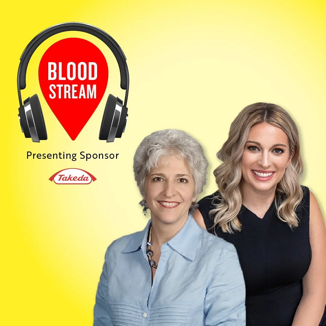 FLOW co-host, Sarah Watson; community member, Jim Mueller and introducing The Global Hemophilia Report w/ Dr. Donna DiMichele