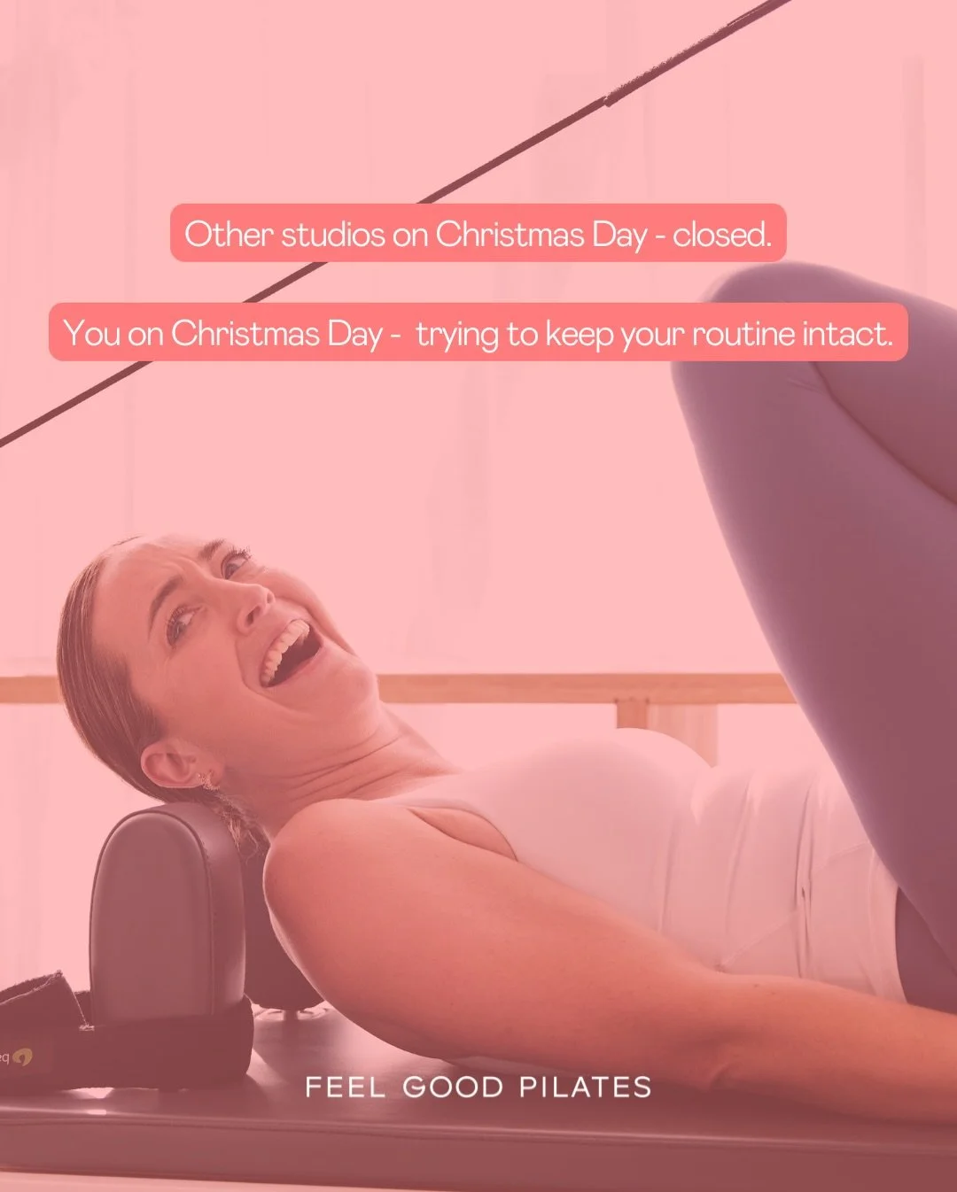 Proof that your best Christmas plans involve a reformer 🎁

Christmas classes are coming to all 4 studios! 
🎄Exclusive to weekly &amp; upfront members only
🎄Bookings open tomorrow evening
🎄The best decision you&rsquo;ll make all day

😉