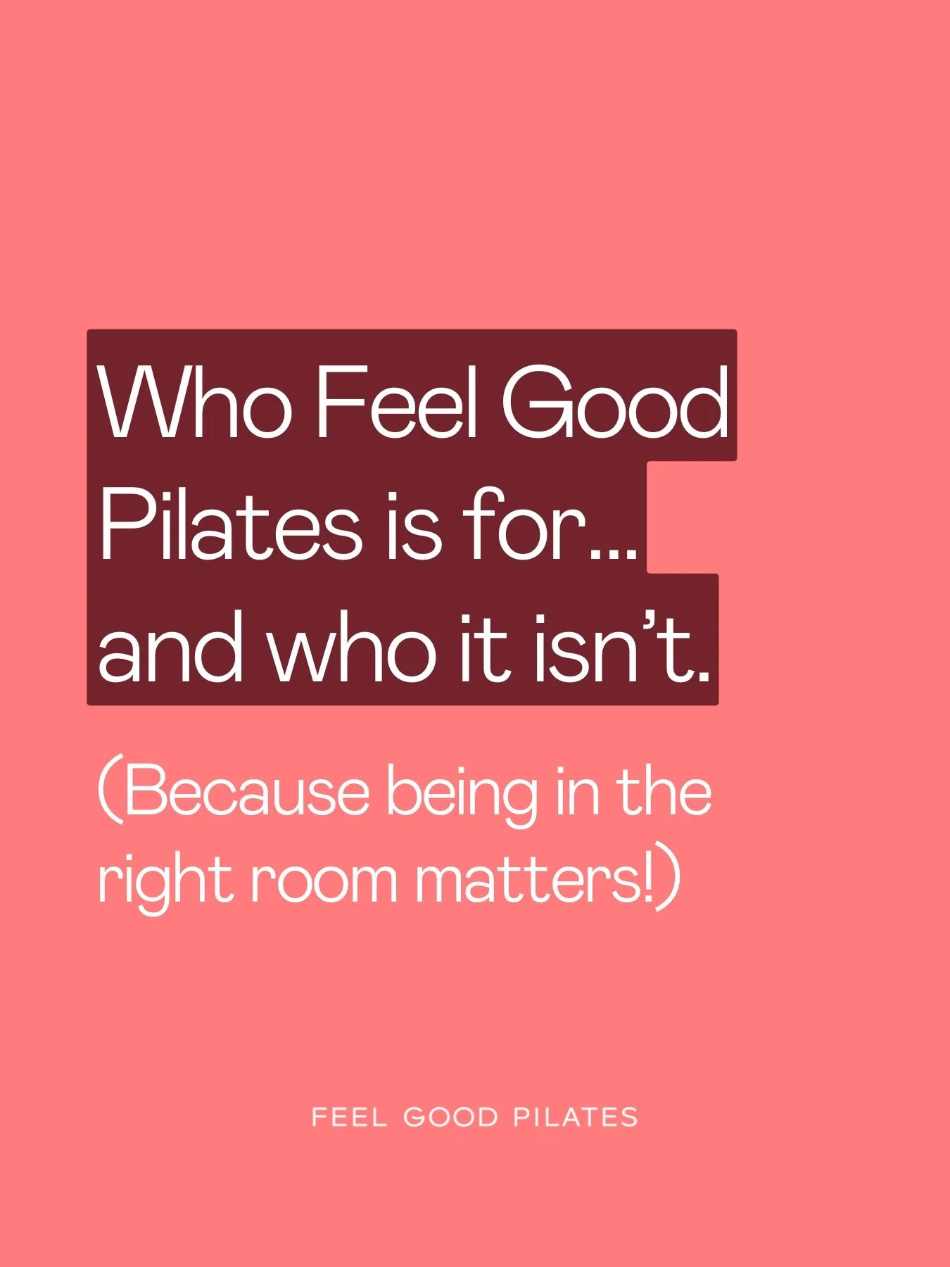 Not every woman belongs in every fitness space, and that&rsquo;s actually a good thing! 

You&rsquo;re not looking to be yelled at or pushed to your limit just for the sake of it. You&rsquo;re done with those seasons; you&rsquo;ve trained through sor