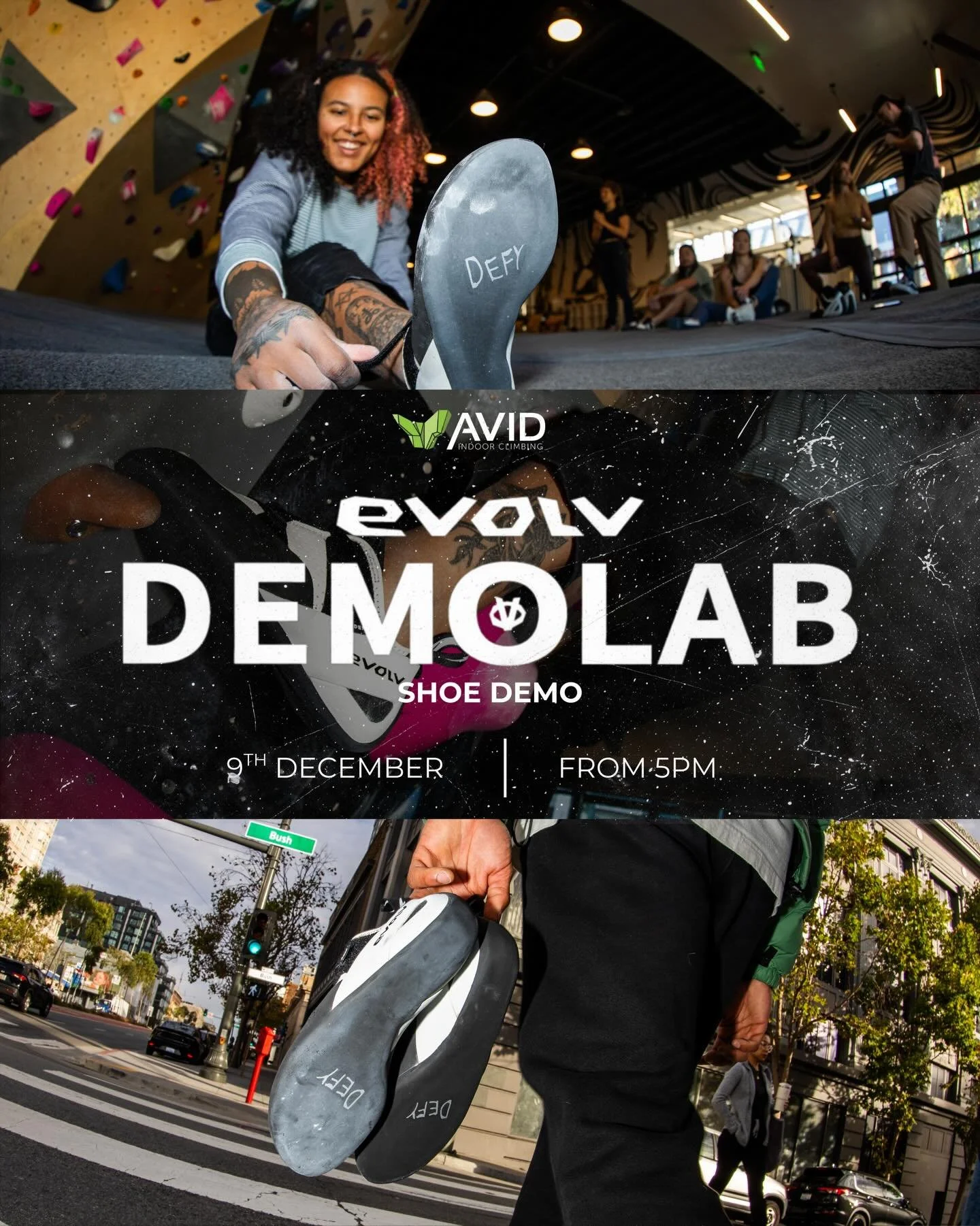 Evolv your shoe game next Tuesday at Avid! 

We&rsquo;re excited to announce that next week Evolv are hosting a show demo at Avid. You&rsquo;ll have the chance  to come in try on a whole range of Evolv shoes as well as purchasing them. Come along fro