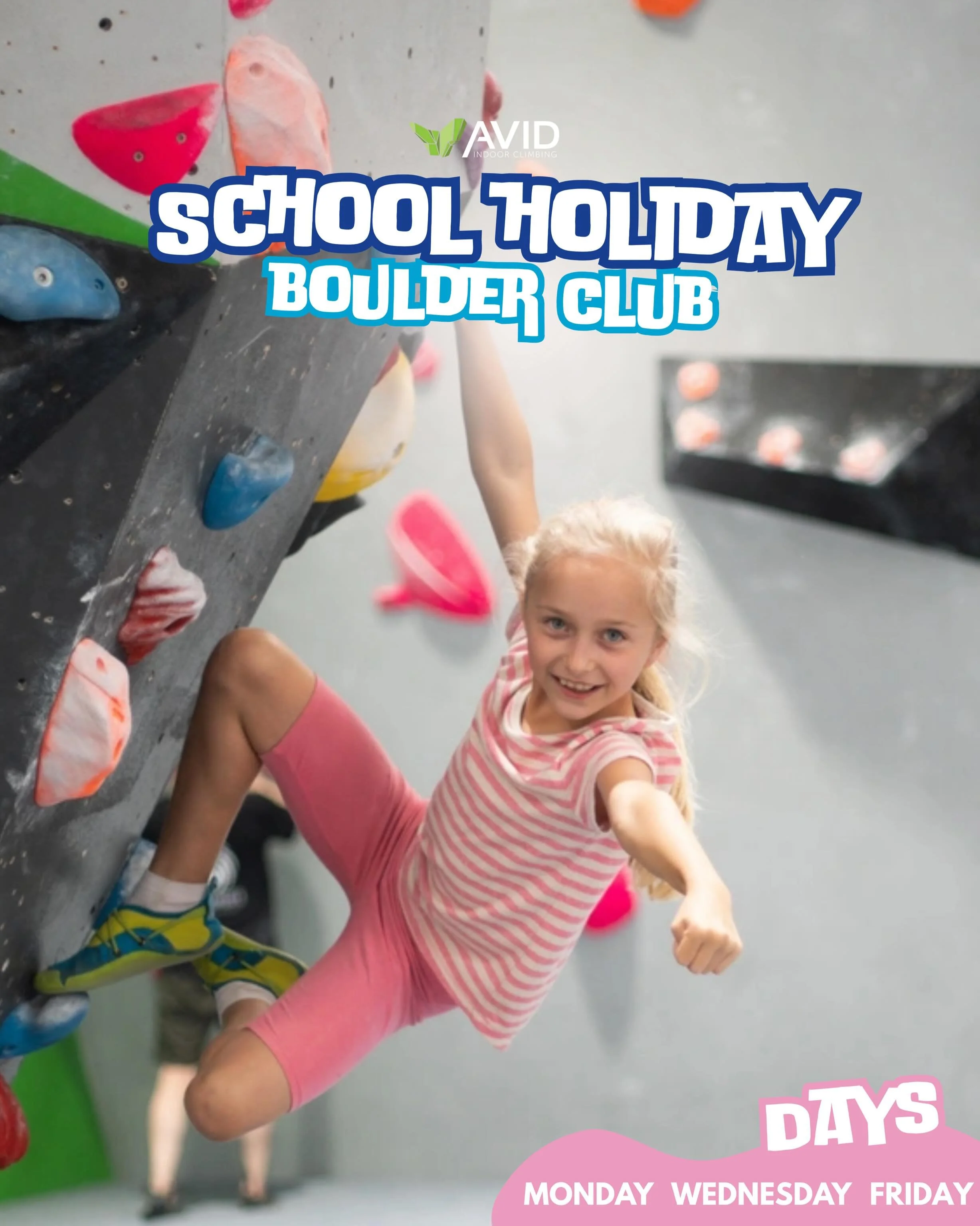&ldquo;BOOK NOW 🙌
Our SCHOOL HOLIDAY BOULDER CLUB sessions are a great opportunity for young climbers to explore the centre without parental supervision! 🤩
⁠
These supervised sessions are run by our Avid team and are suitable for ages 7-14 (Year 3 