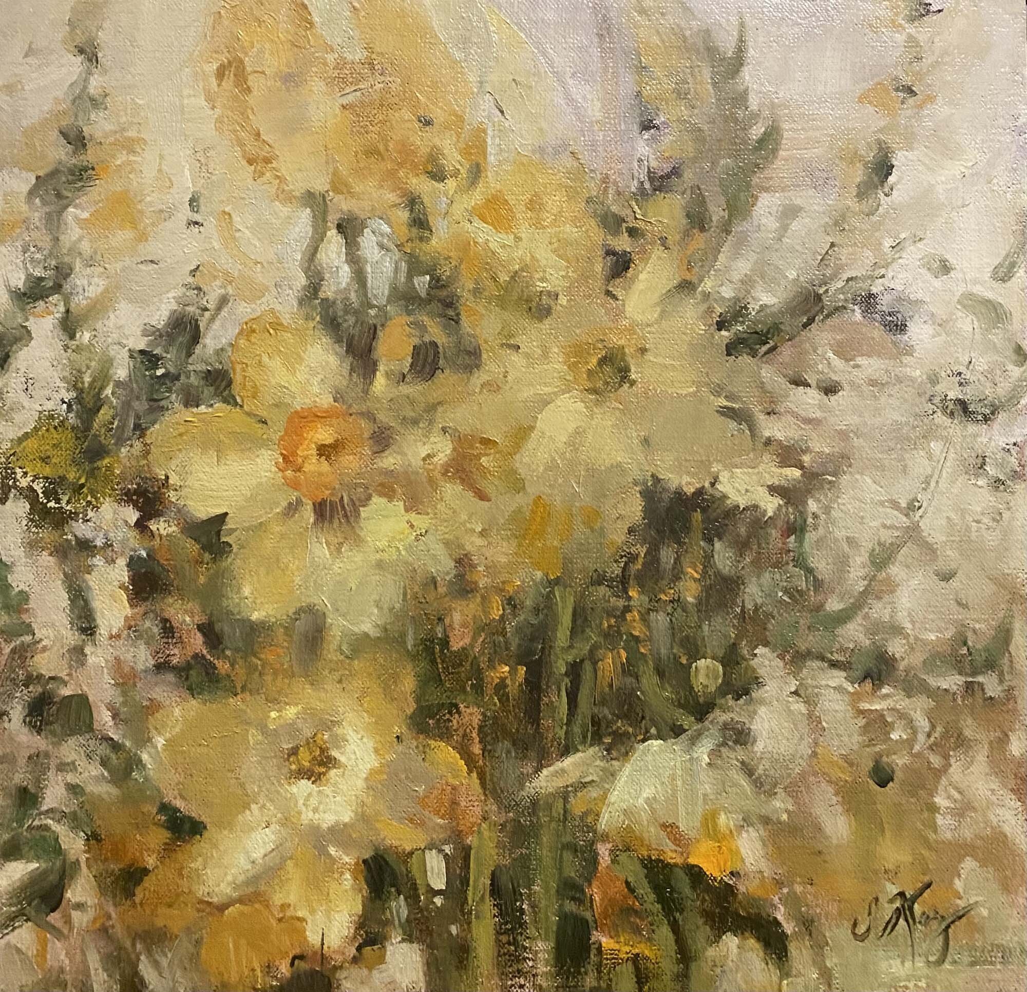 Daffodil Bliss | 12x12 inches | Oil | © Shanna Kunz