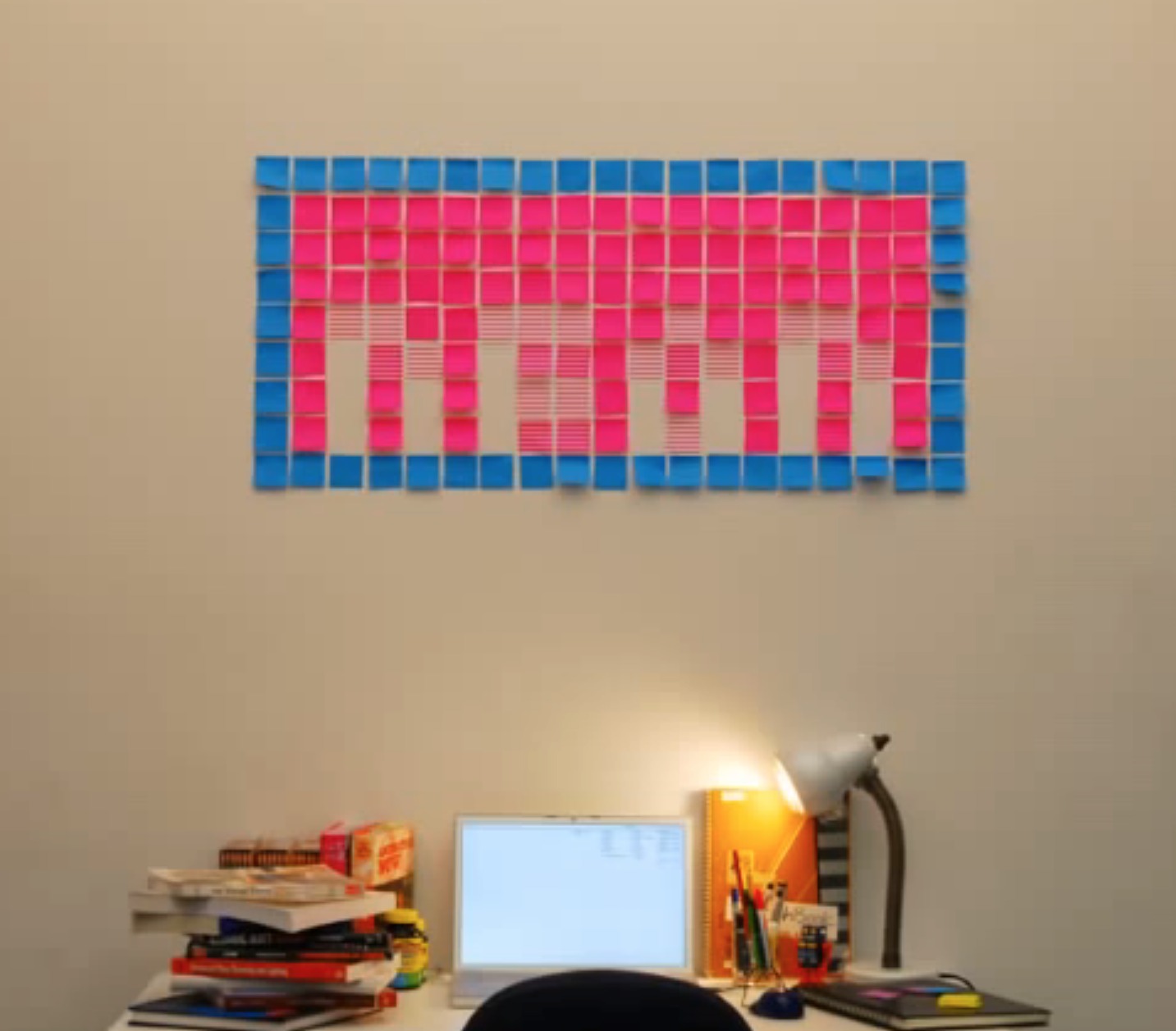 Stop Motion Video With 6,000 Post-It Notes