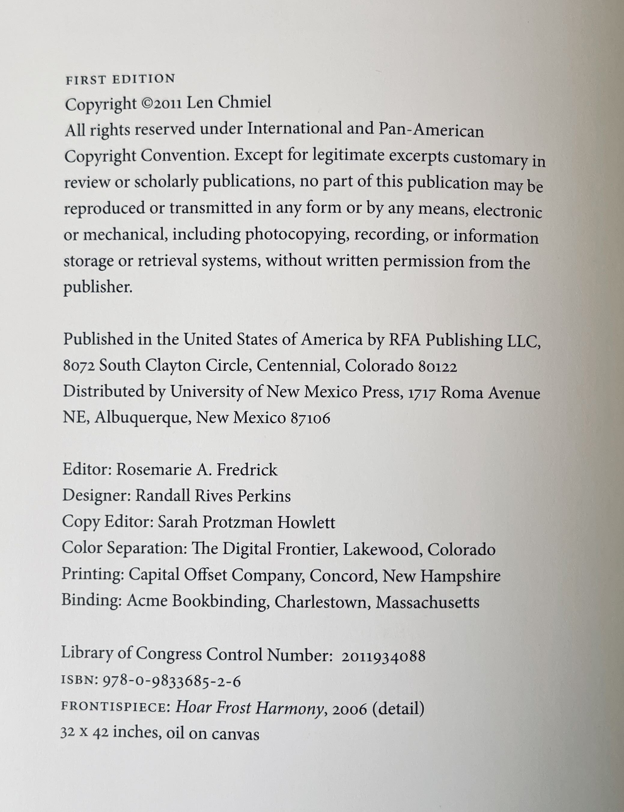 Publisher Page - Len Chmiel - An Authentic Nature