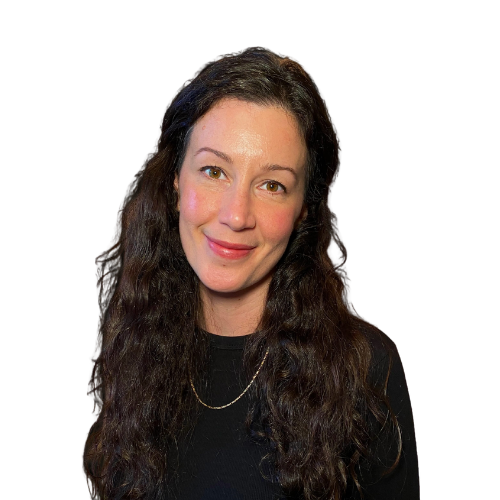 White woman with brown hair smiling