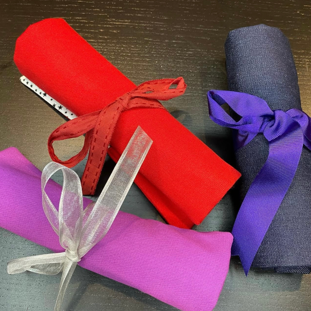 Make your own pencil case or make up brush scroll