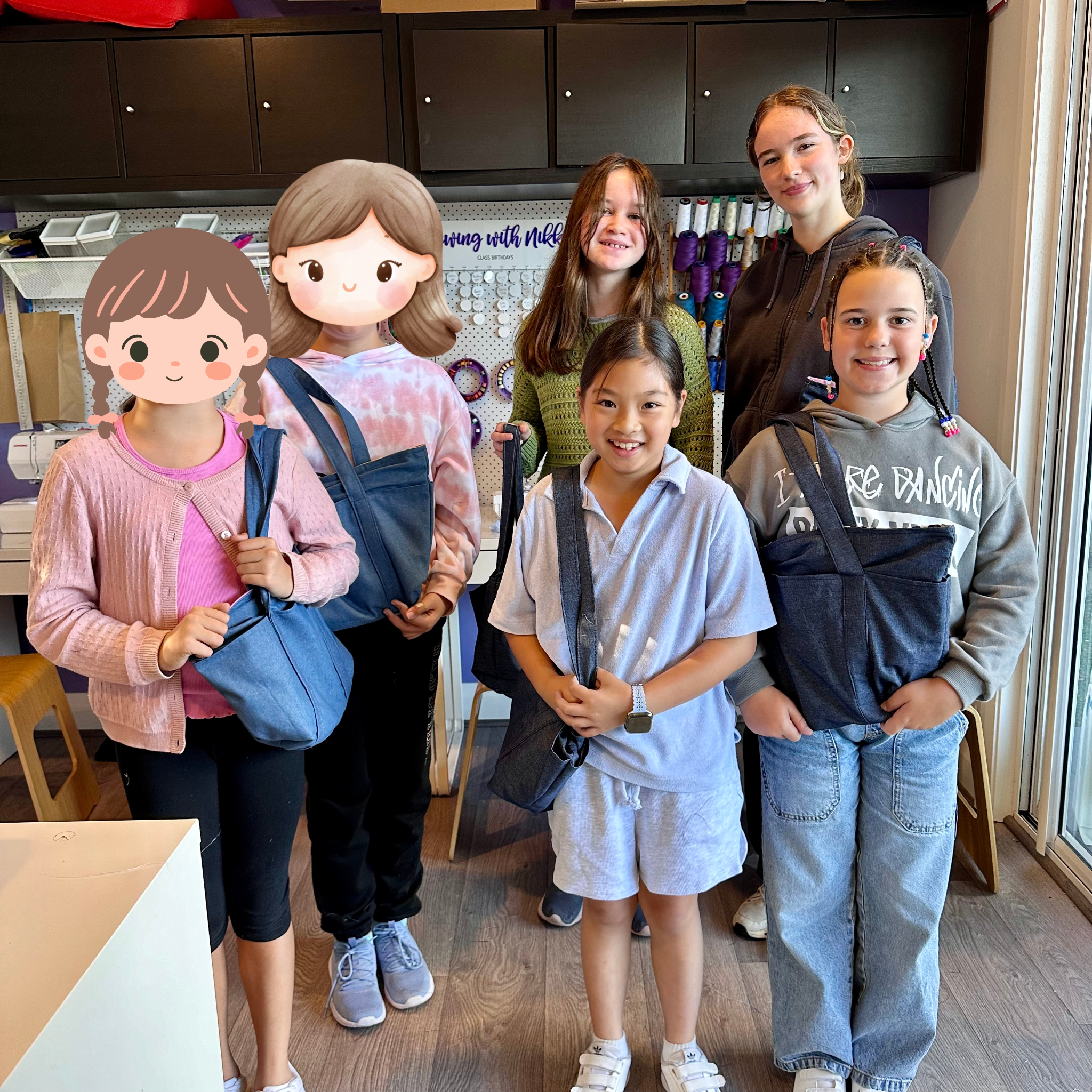Kids will make their own Denim tote bag