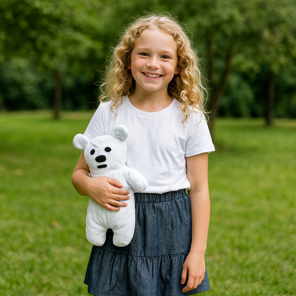 Denim skirt and plushie.png