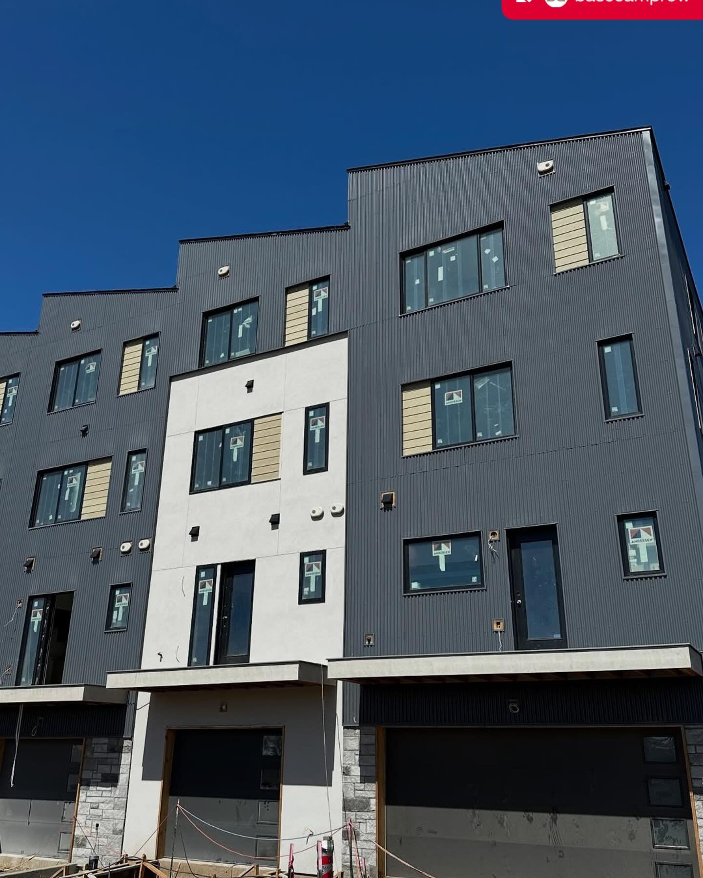 It is early April and interior finishes are being installed at Basecamp Row! Cabinets and tilework are in place, and buyers can now tour both Hahns Peak and Pearl Lake models. @chrismagnotta of @elevatehomeloans is our preferred lender for the projec