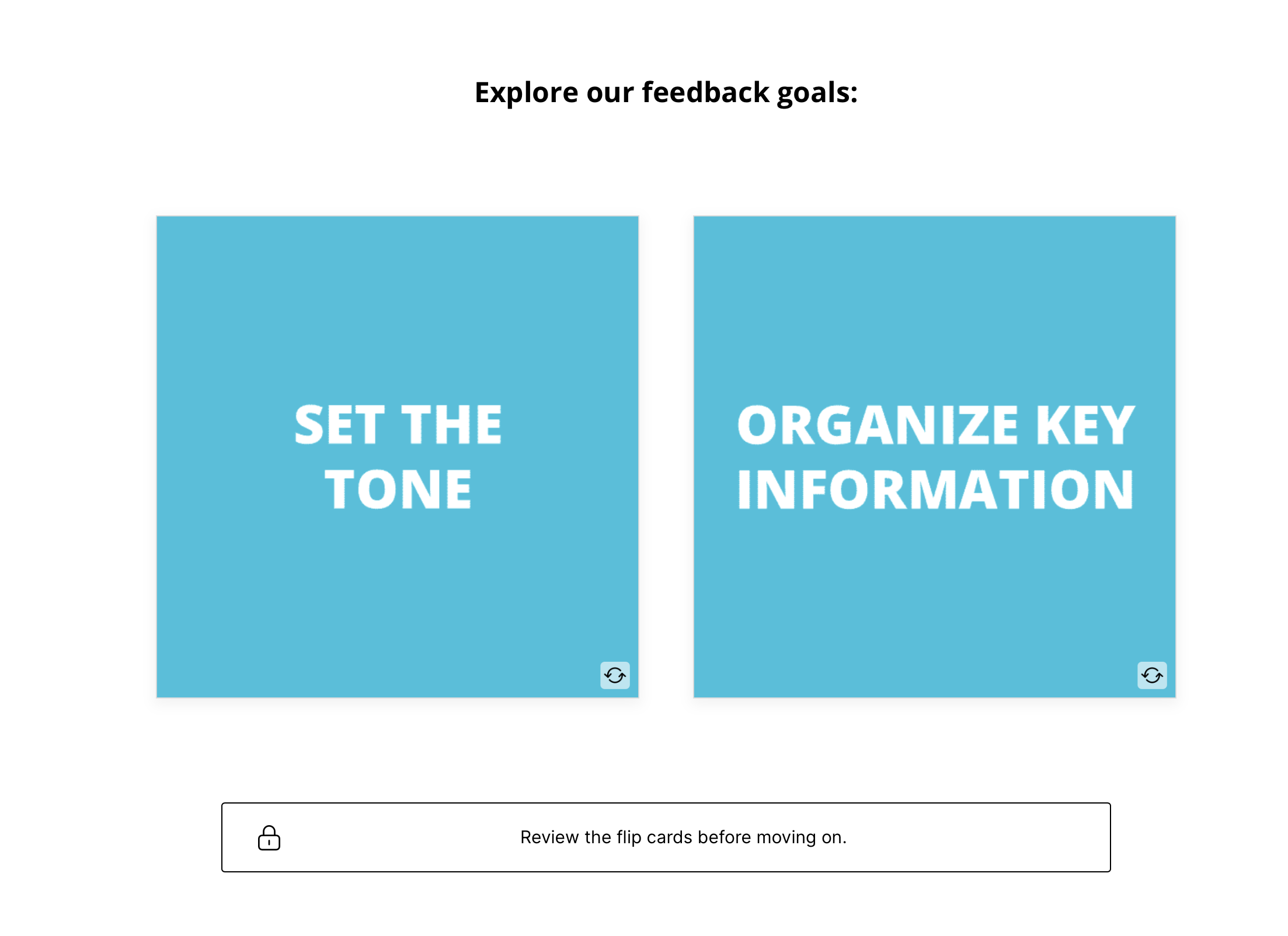 Feedback goals (unflipped)