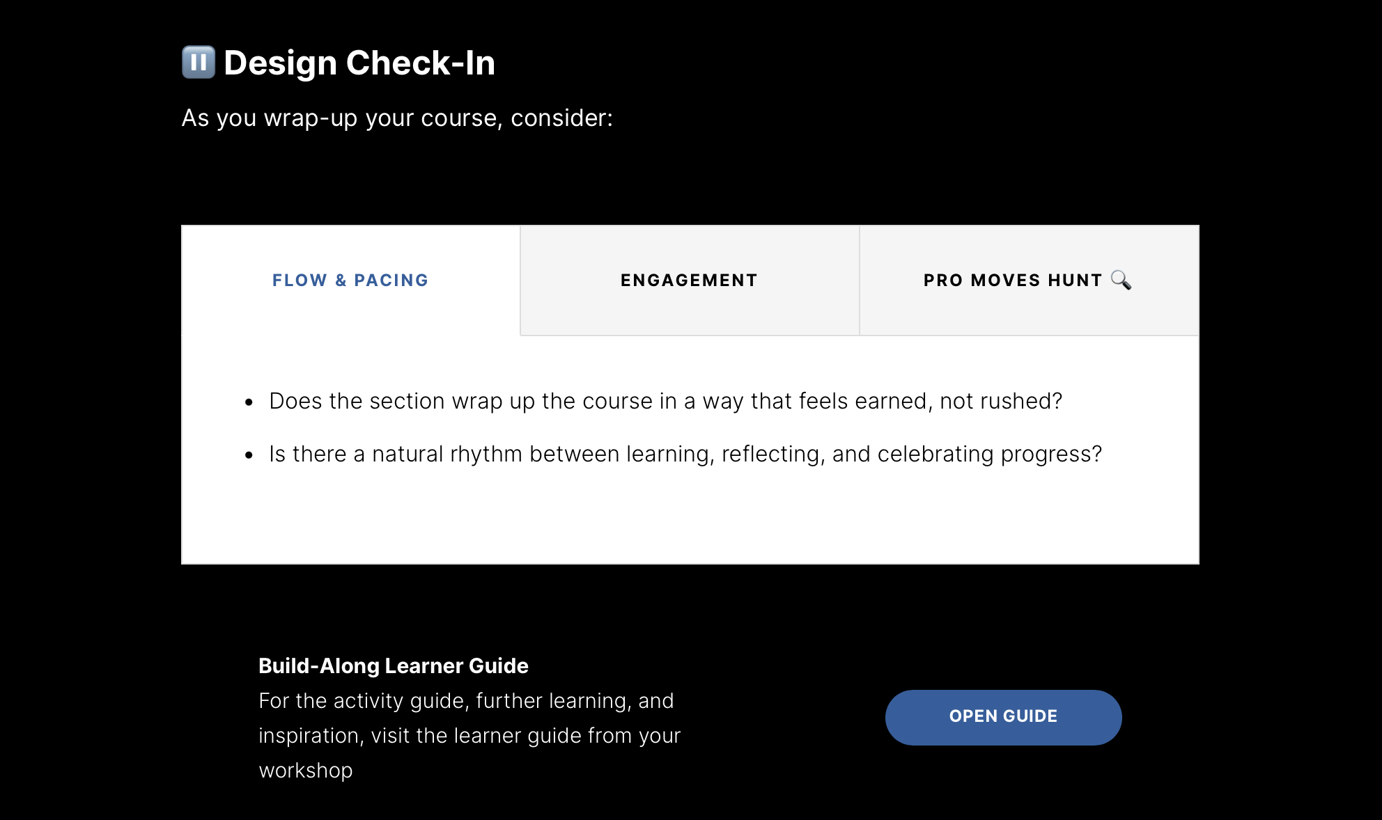 Final design check-in