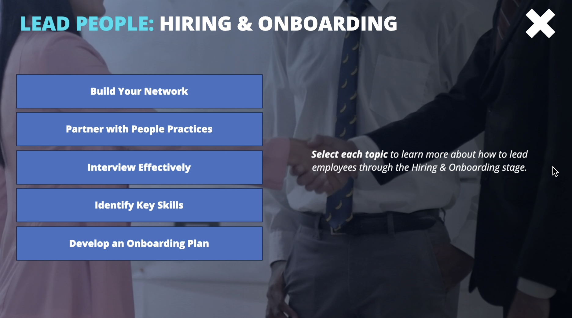 One section of the employee journey