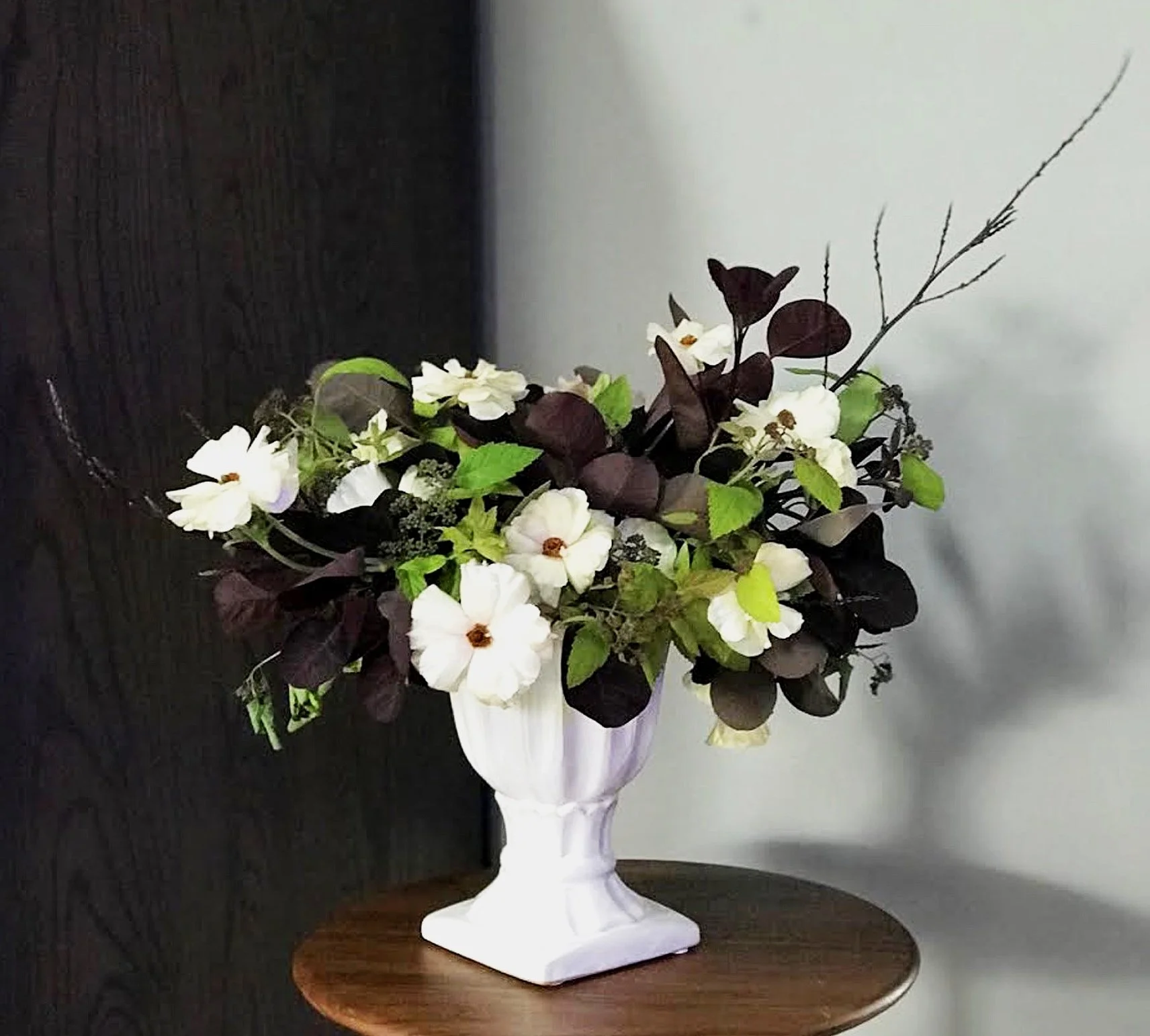 Primrose, Smoketree Branch, Willow Branch, Queen Anne’s Lace, and Astrantia
