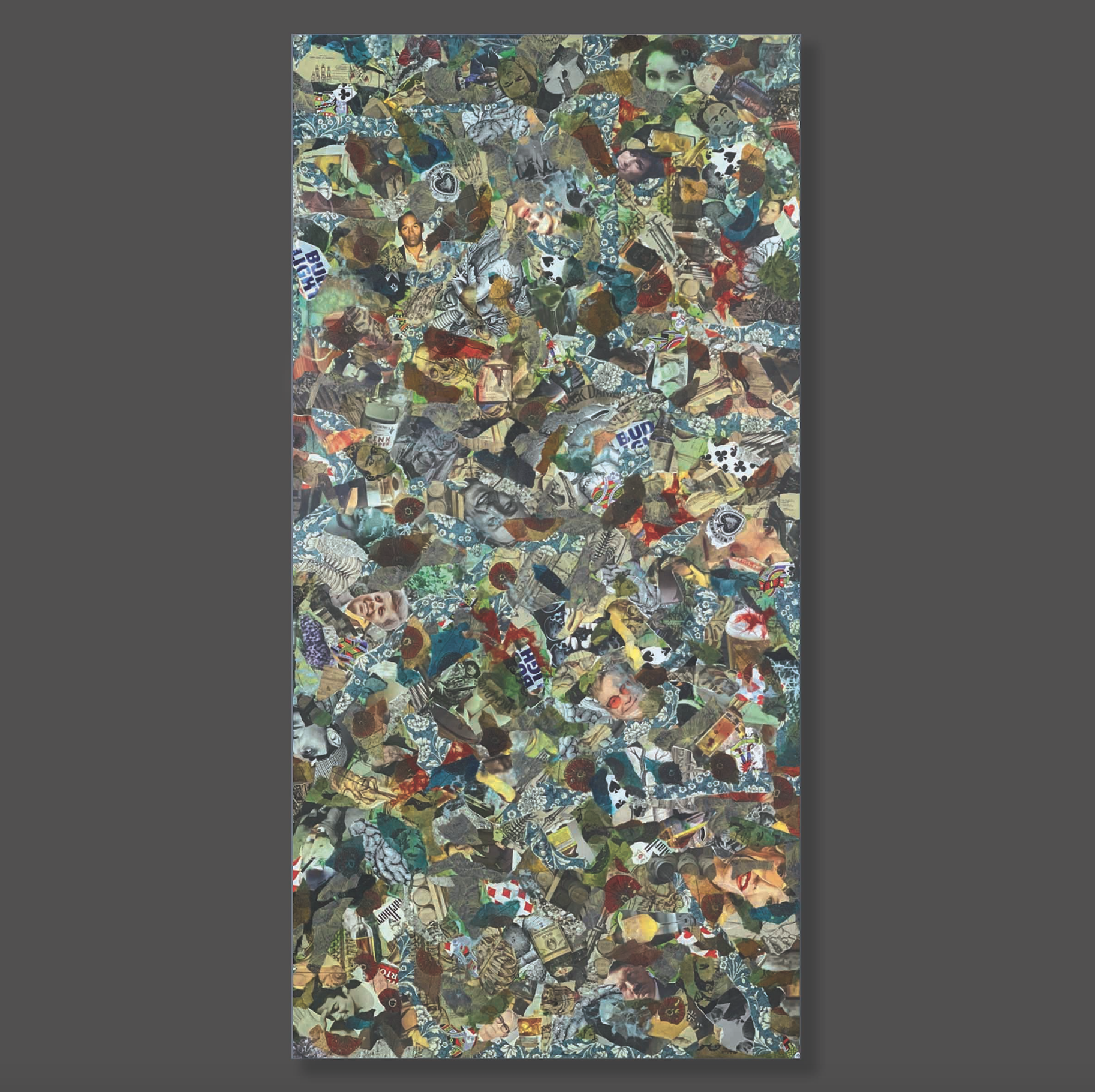 4 x 2 ft mixed media on wood - resin coating