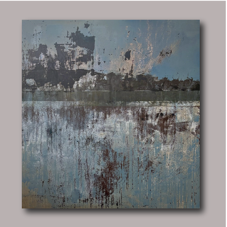 3 x 3 ft: acrylic, ink, pastels on wood