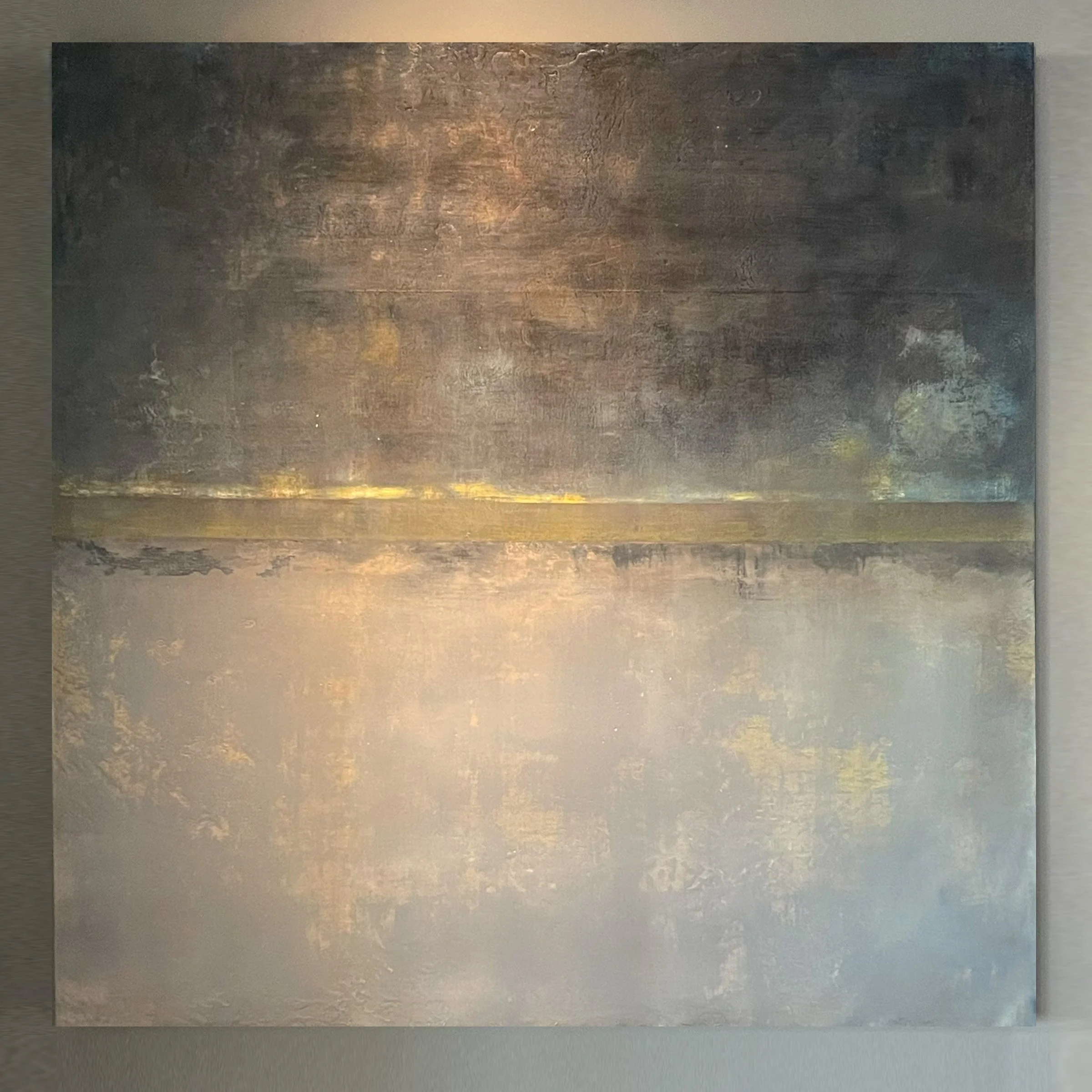 4 x 4 ft: acrylic and oil on wood