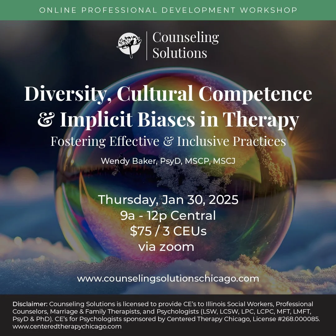 Diversity, Cultural Competence & Implicit Biases in Therapy ...