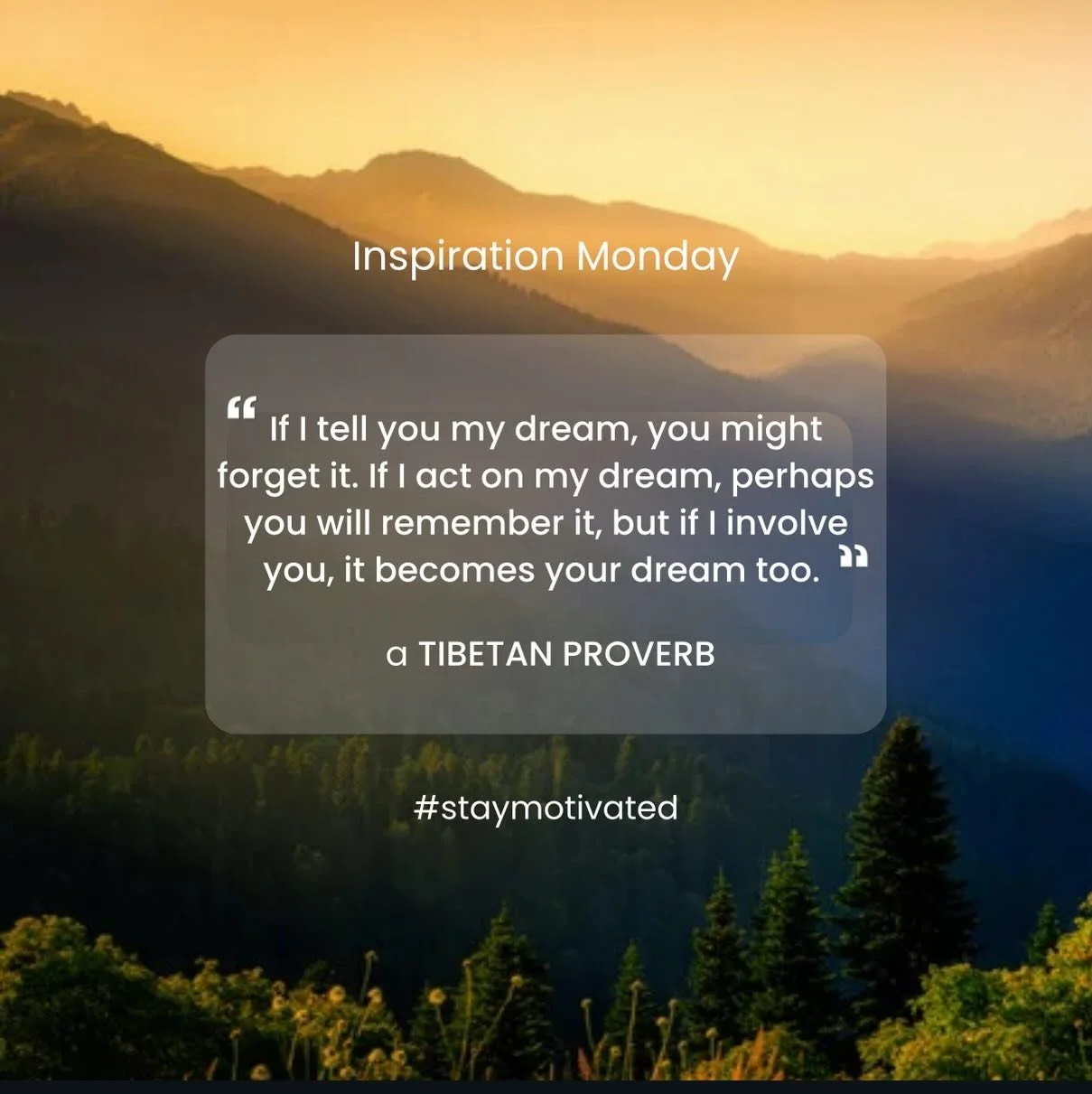 Be inspired this Monday!  Wishing you a great week ahead :)