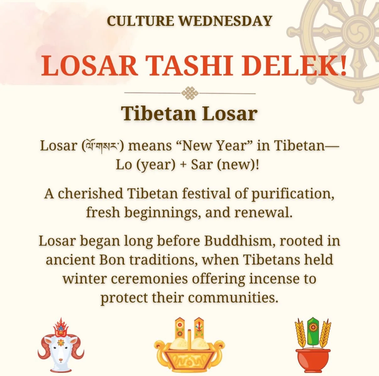 Losar Tashi Delek! Happy New Year from your NYTSC family! #tibet #tibetannewyear #tibetanculture #tibetanservicecenter #newyear