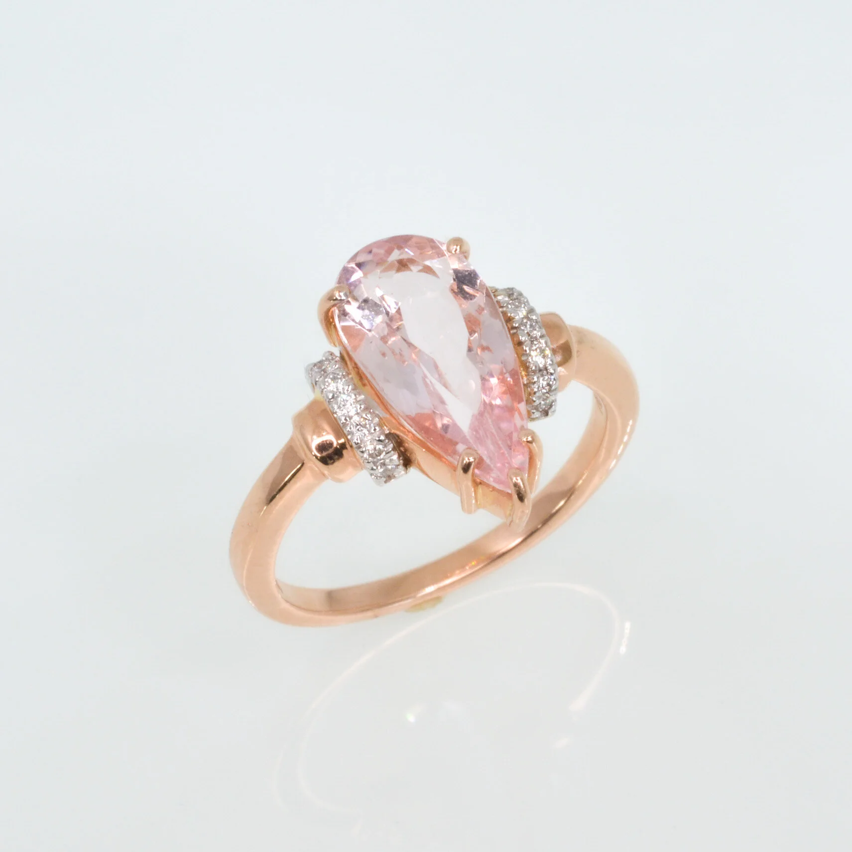 Gem Treasures 1 98ctw Pink Morganite Zircon Butterfly Ring