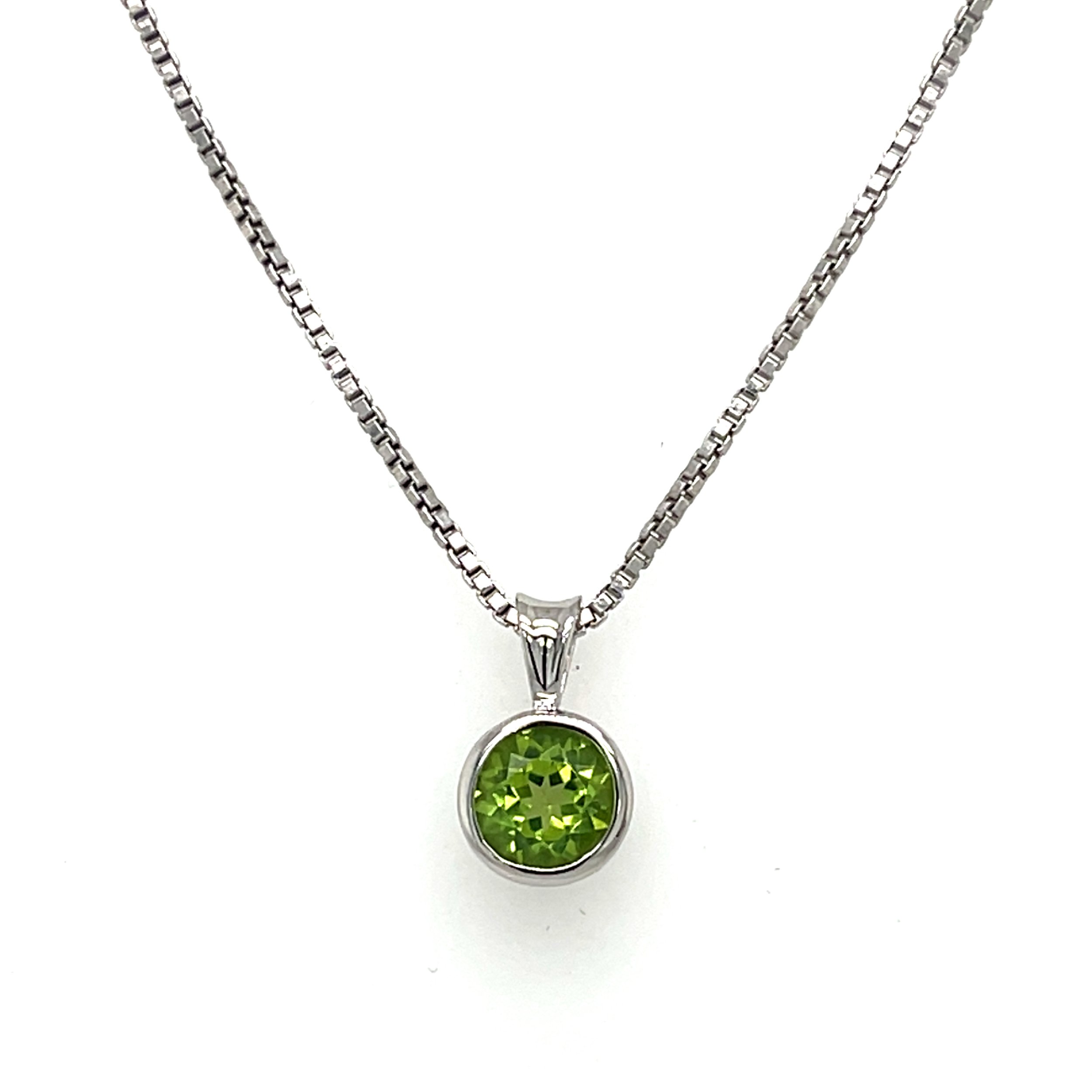 Peridot Pendant in Sterling Silver