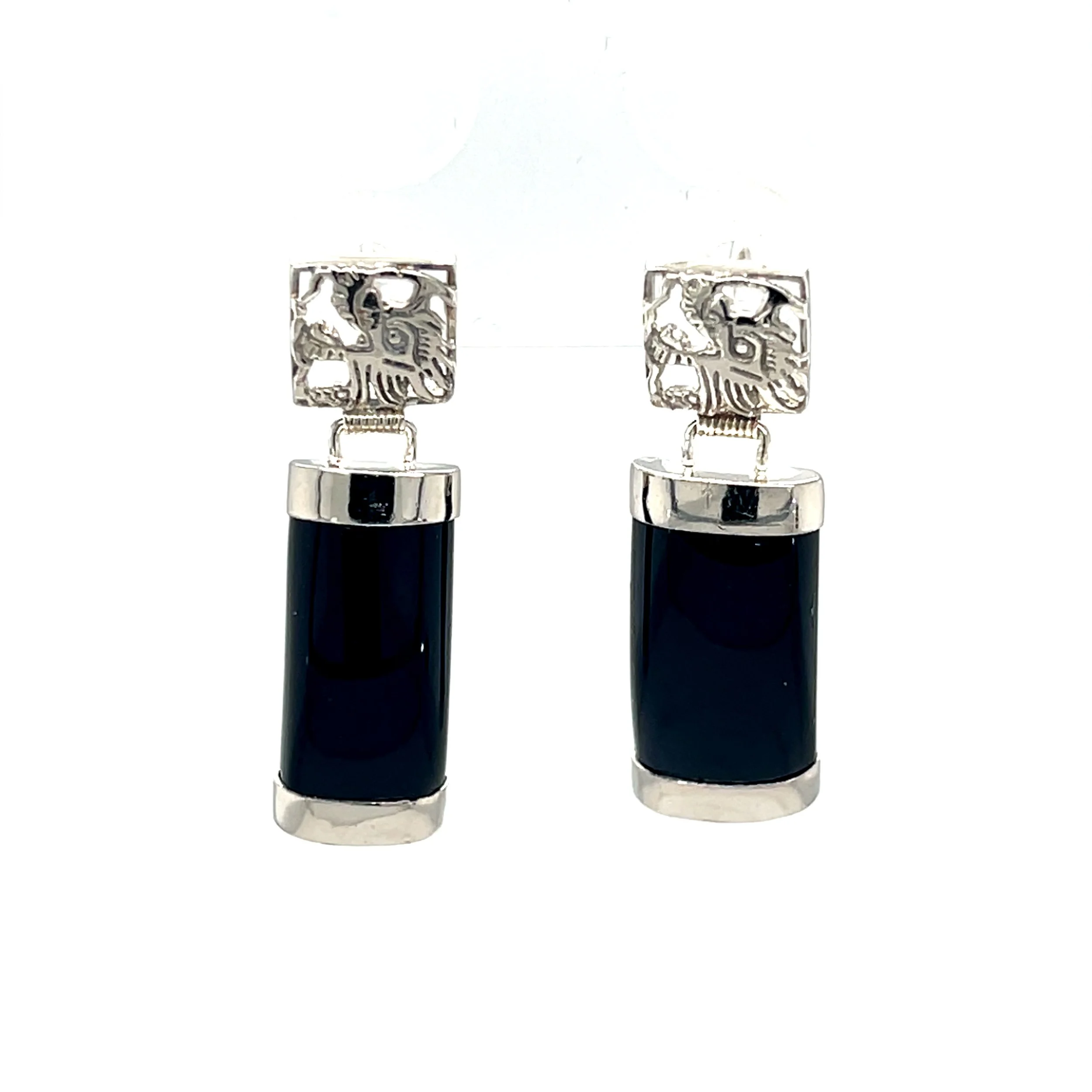 Black Onyx Drop Earrings