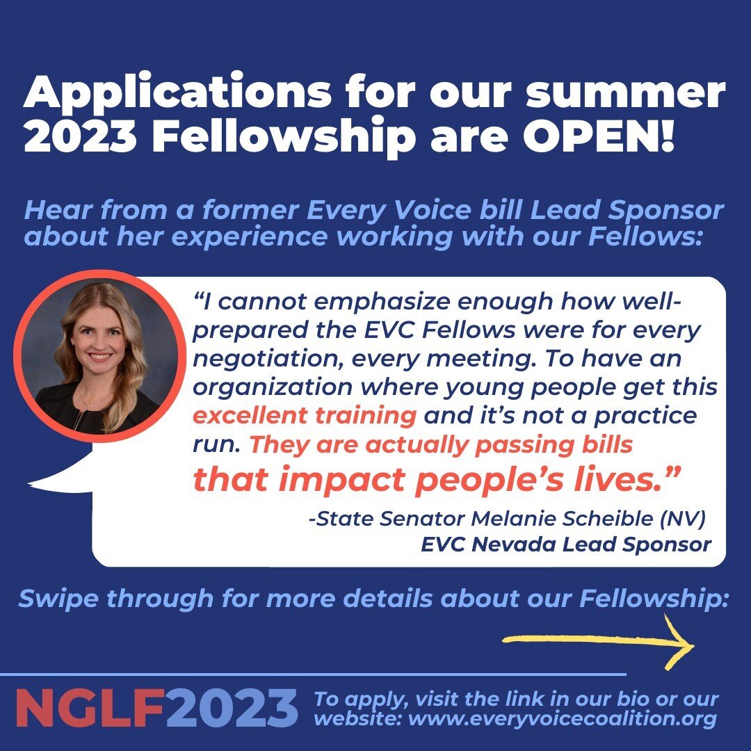 📣📣 There's still time to apply for this summer's Next Generation Leaders Fellowship!! 

Join us this summer to get hands-on training &amp; experience in:
⭐️Engaging with policy
⭐️Legislative advocacy
⭐️Grassroots organizing
while creating or implem