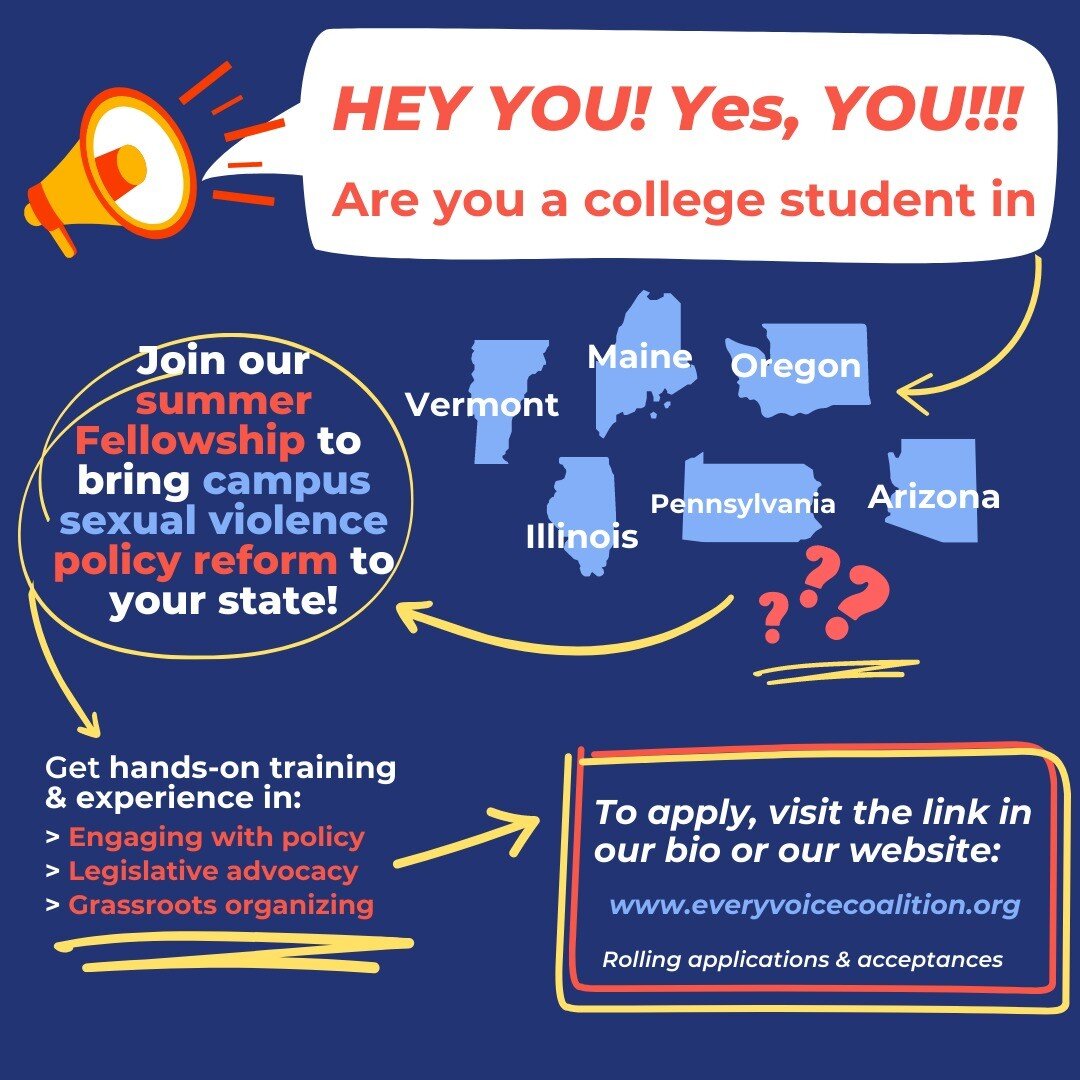 📣📣 Are you a college student in Vermont, Maine, Oregon, Illinois Pennsylvania or Arizona?!? 

Join us our summer Fellowship to get hands-on training &amp; experience in:
⭐️Engaging with policy
⭐️Legislative advocacy
⭐️Grassroots organizing
while cr