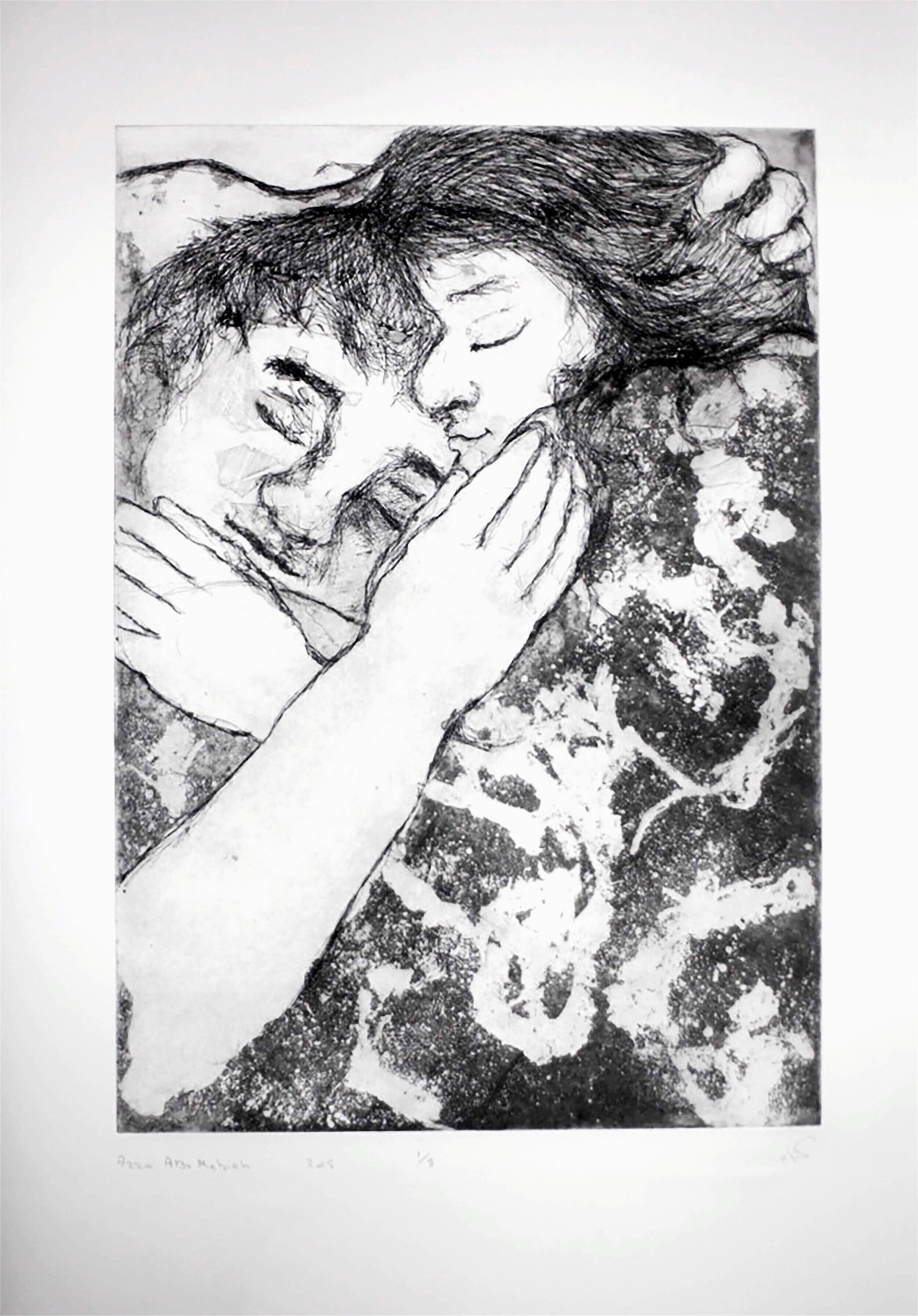 " Plate 25 " : 50 x 35 cm .
Soft ground , Etching on Hahnemuhle paper 2018