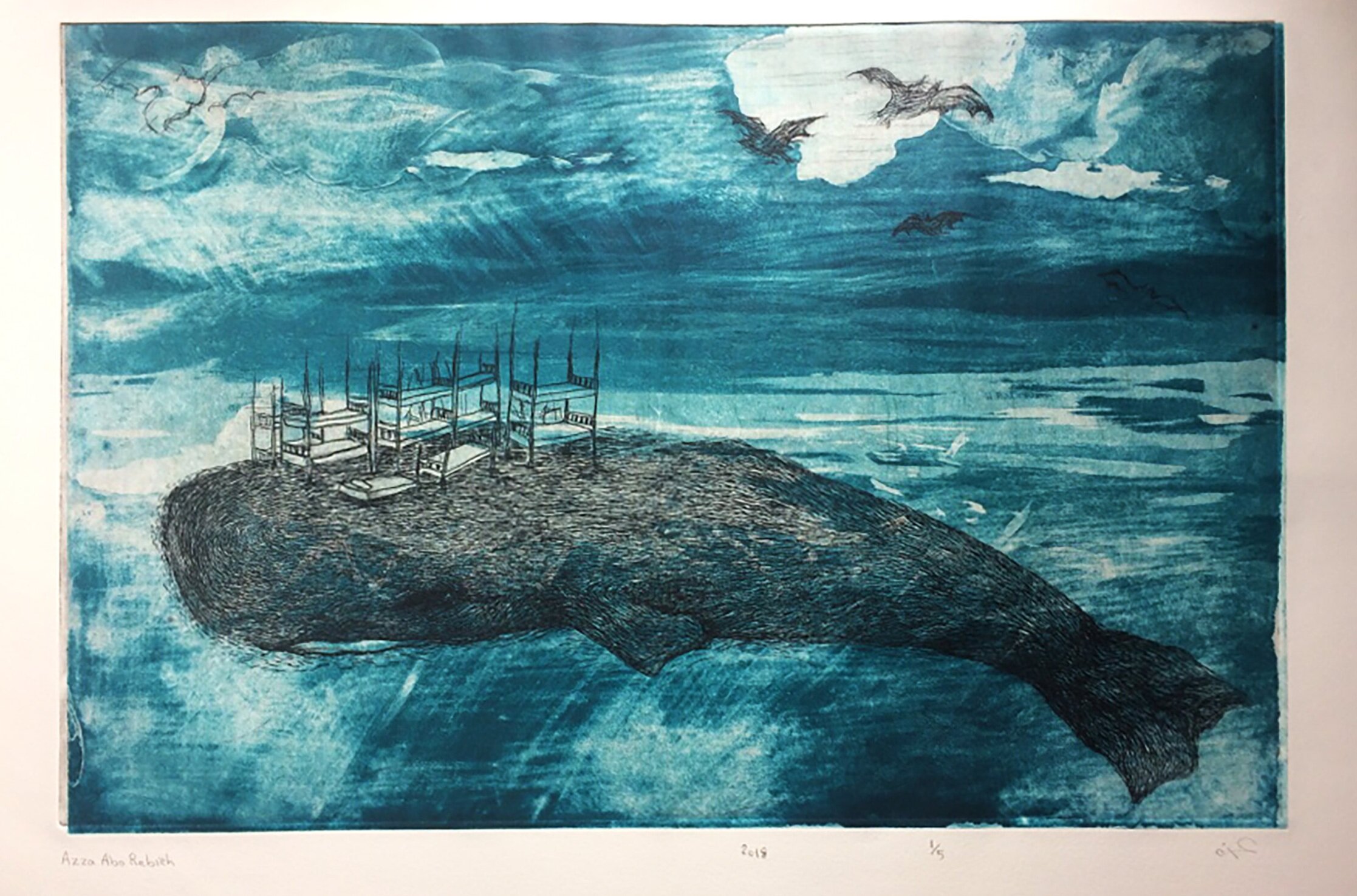 " Plate 16 " : 50x35 cm .
Etching , aquatint on Hahnemuhle paper 2017