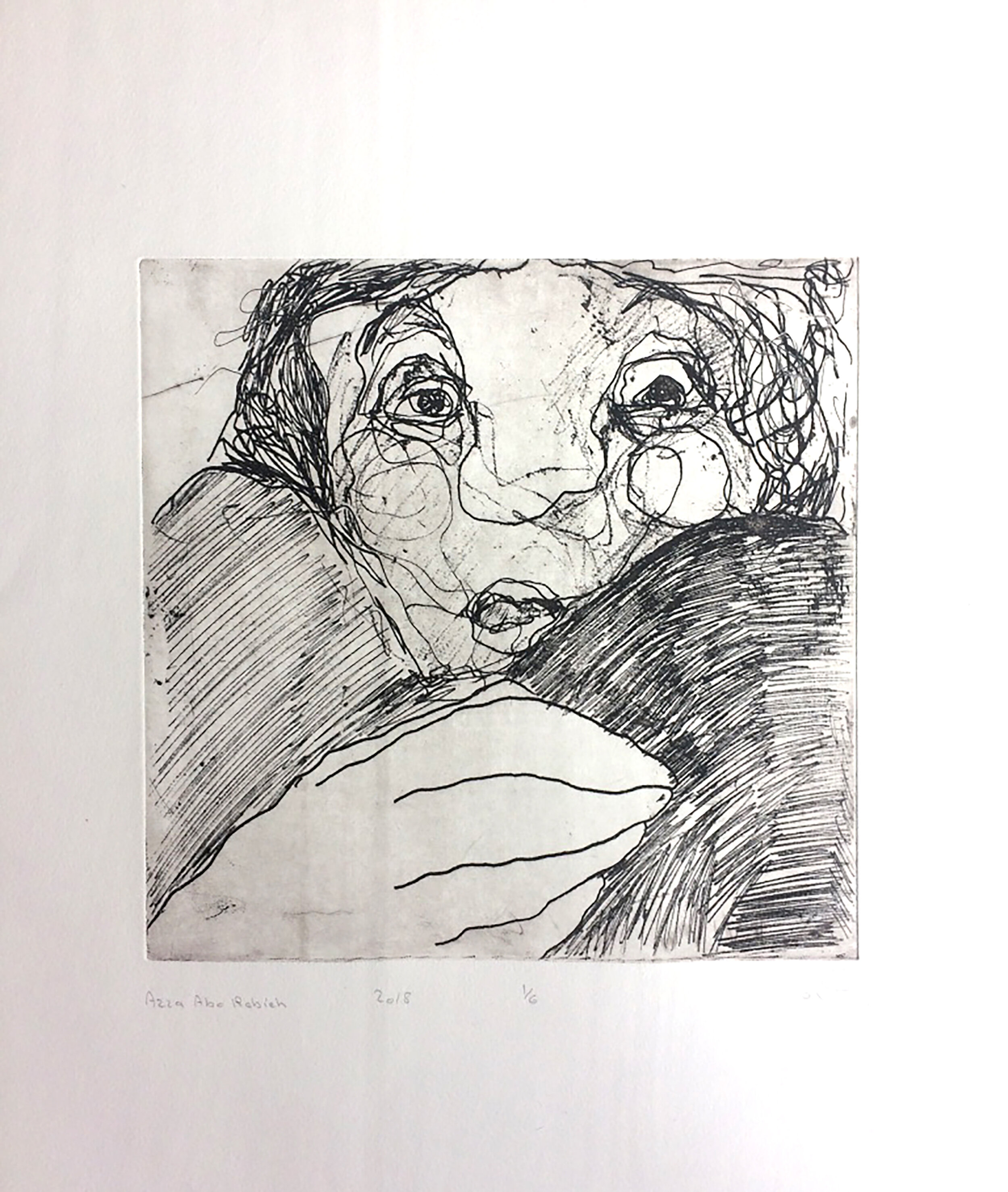 " Plate 30 " : 25 x 25 cm .
Soft ground on Hahnemuhle paper 2018