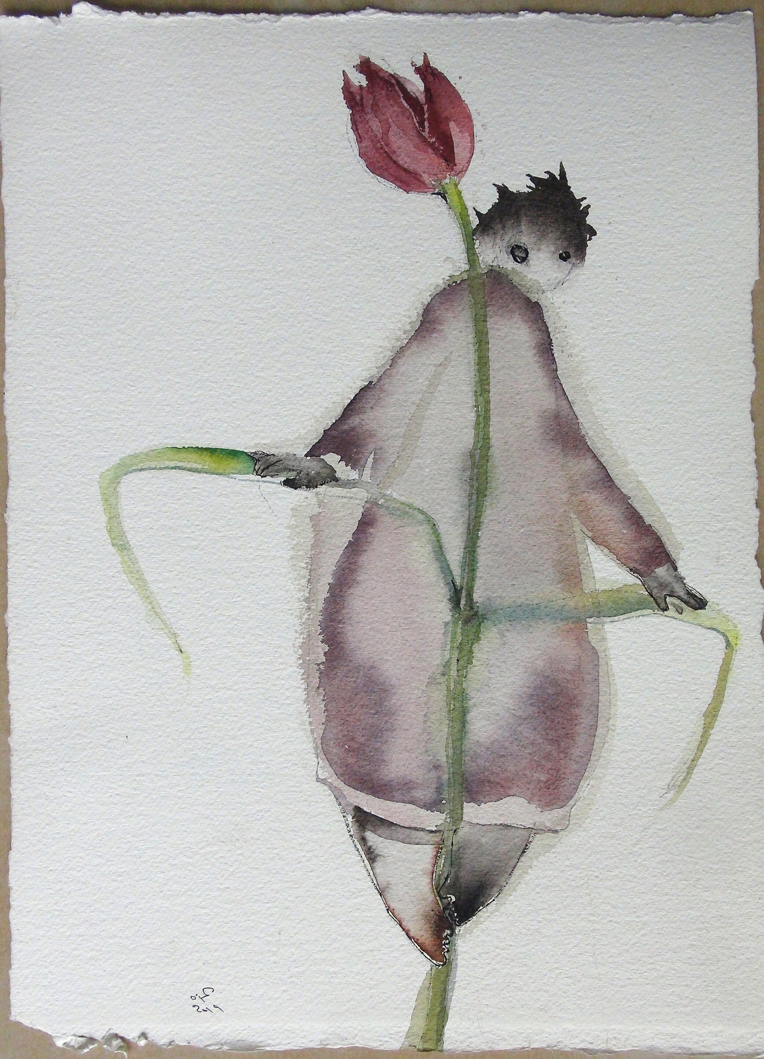 36 x 27 cm
Metal-brush and watercolor on paper 2019