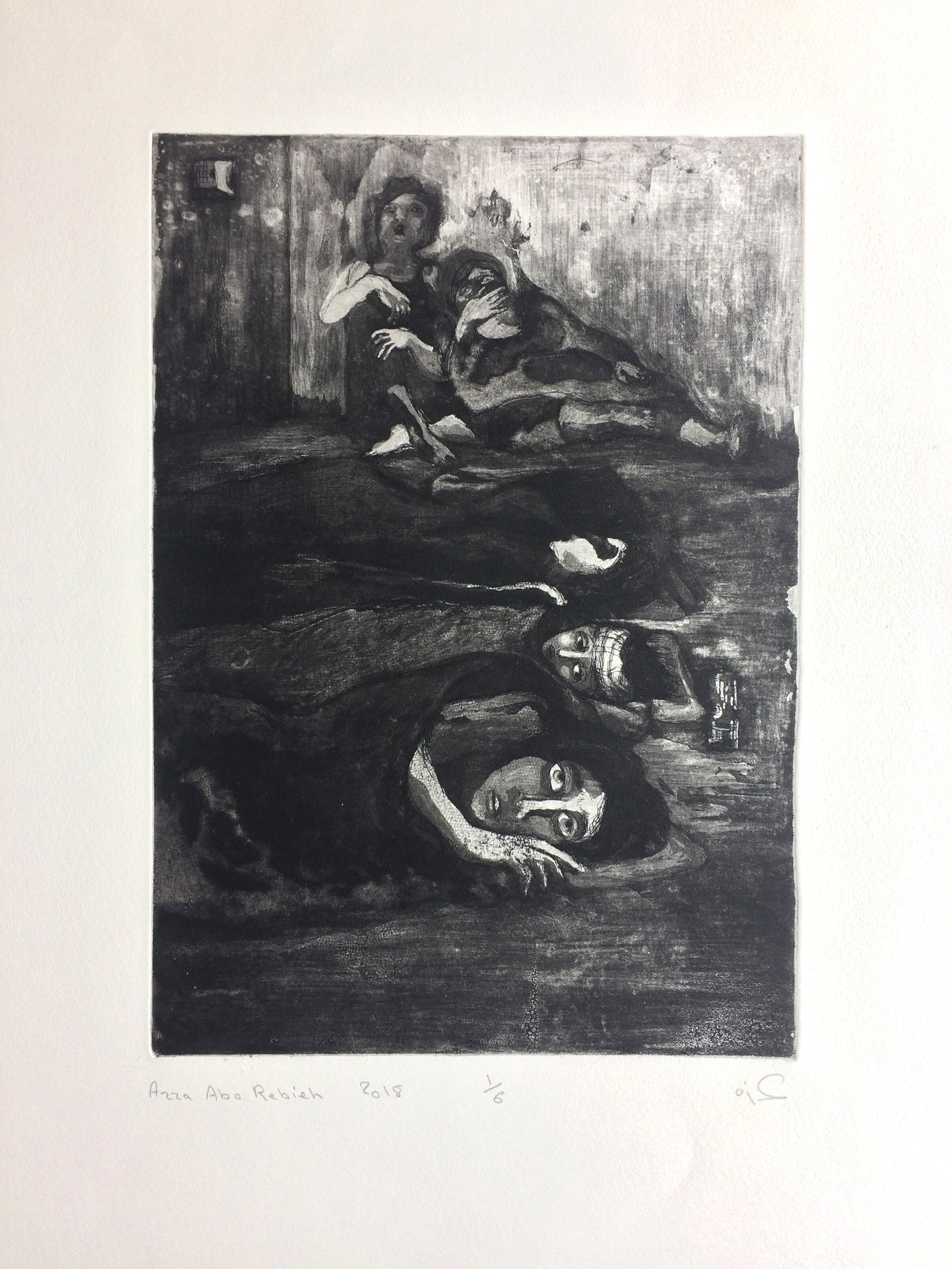 " Plate 09 " : 33.50 x 24 cm .
Etching , aquatint on Hahnemuhle paper 2018 .