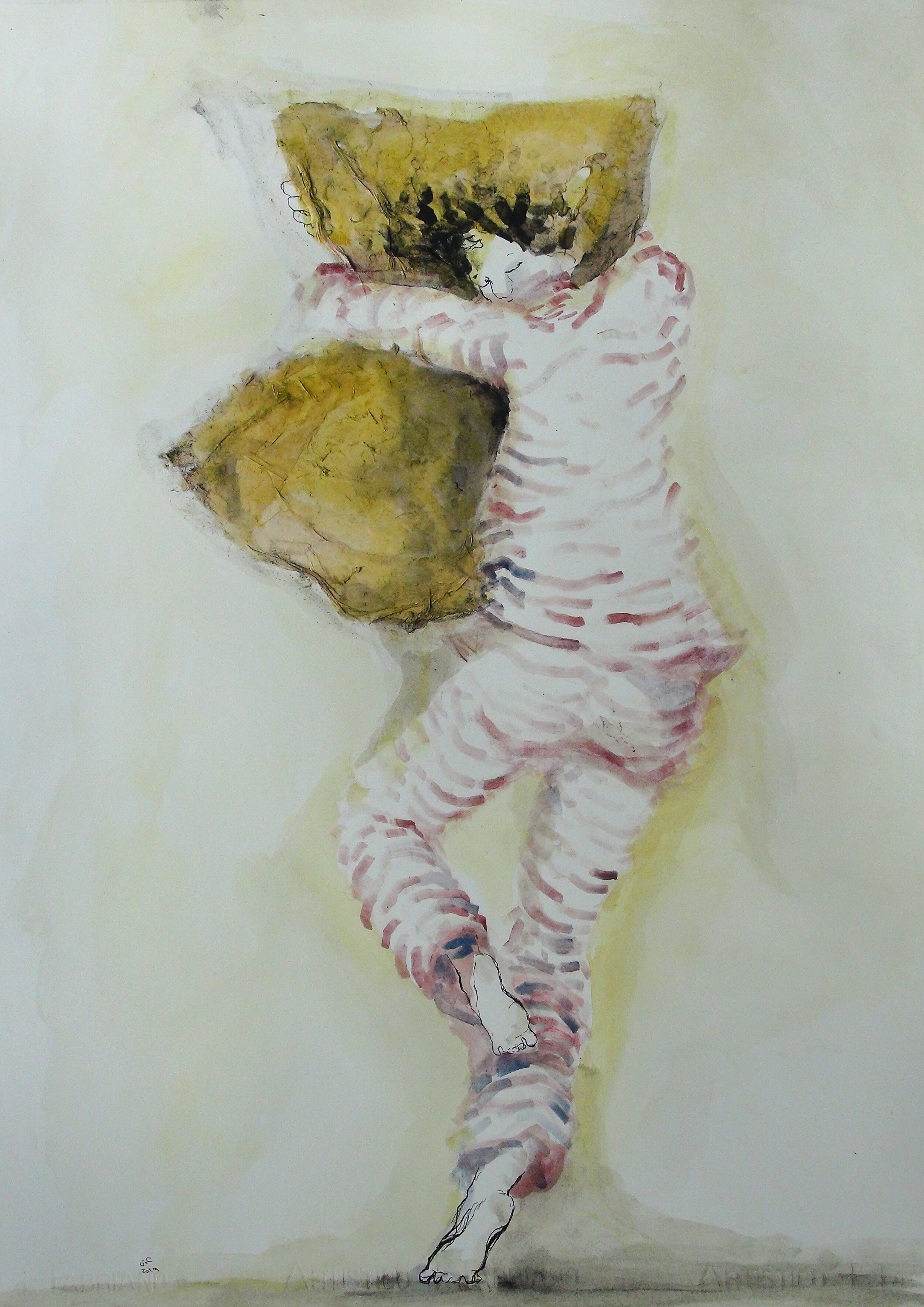 Touche-ink and Washi &
watercolor on paper/ 2019
76 x 55 cm