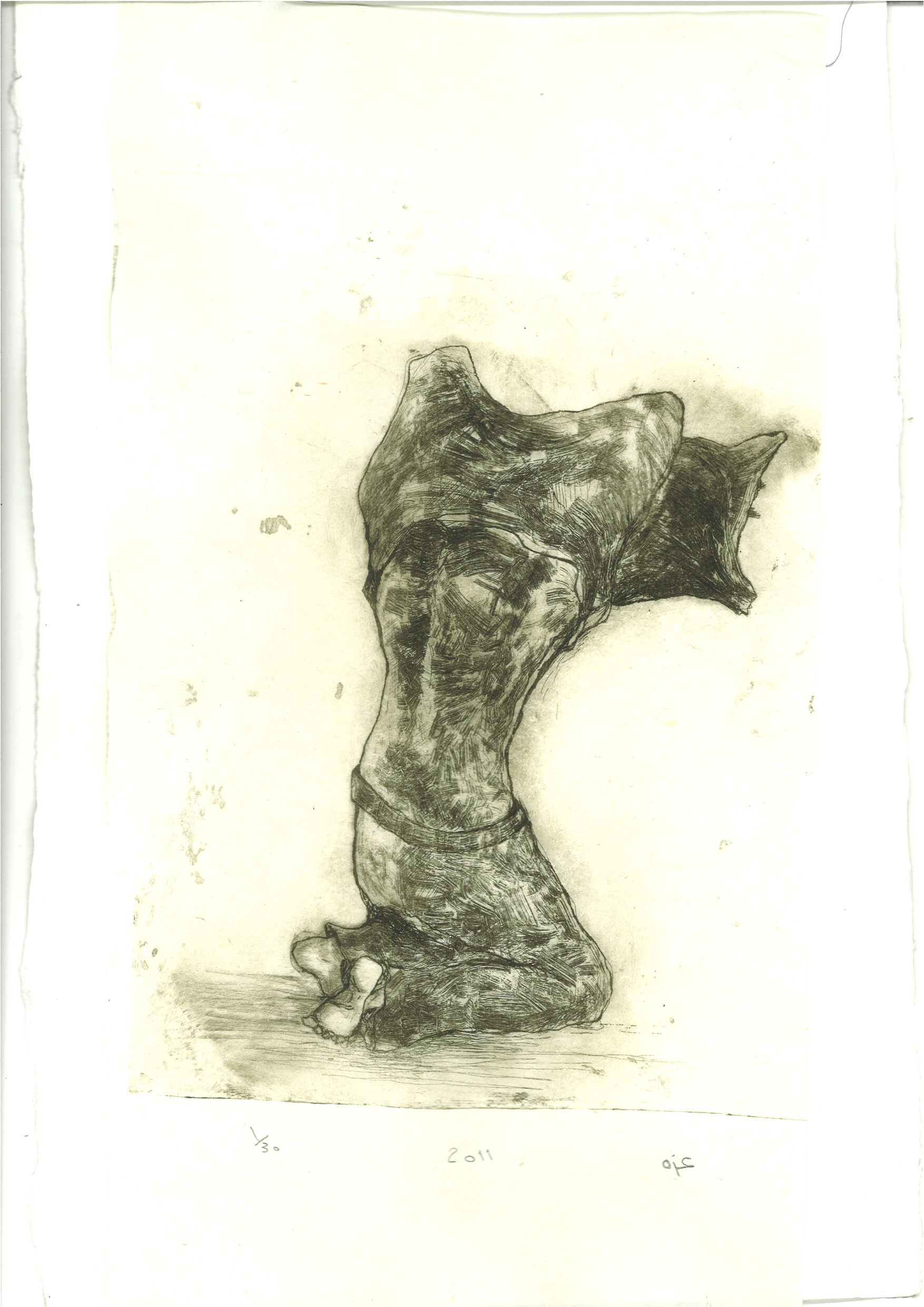 " Plate 07 " : 29.50 x 22.50 cm .
Soft ground on Hahnemuhle paper 2011