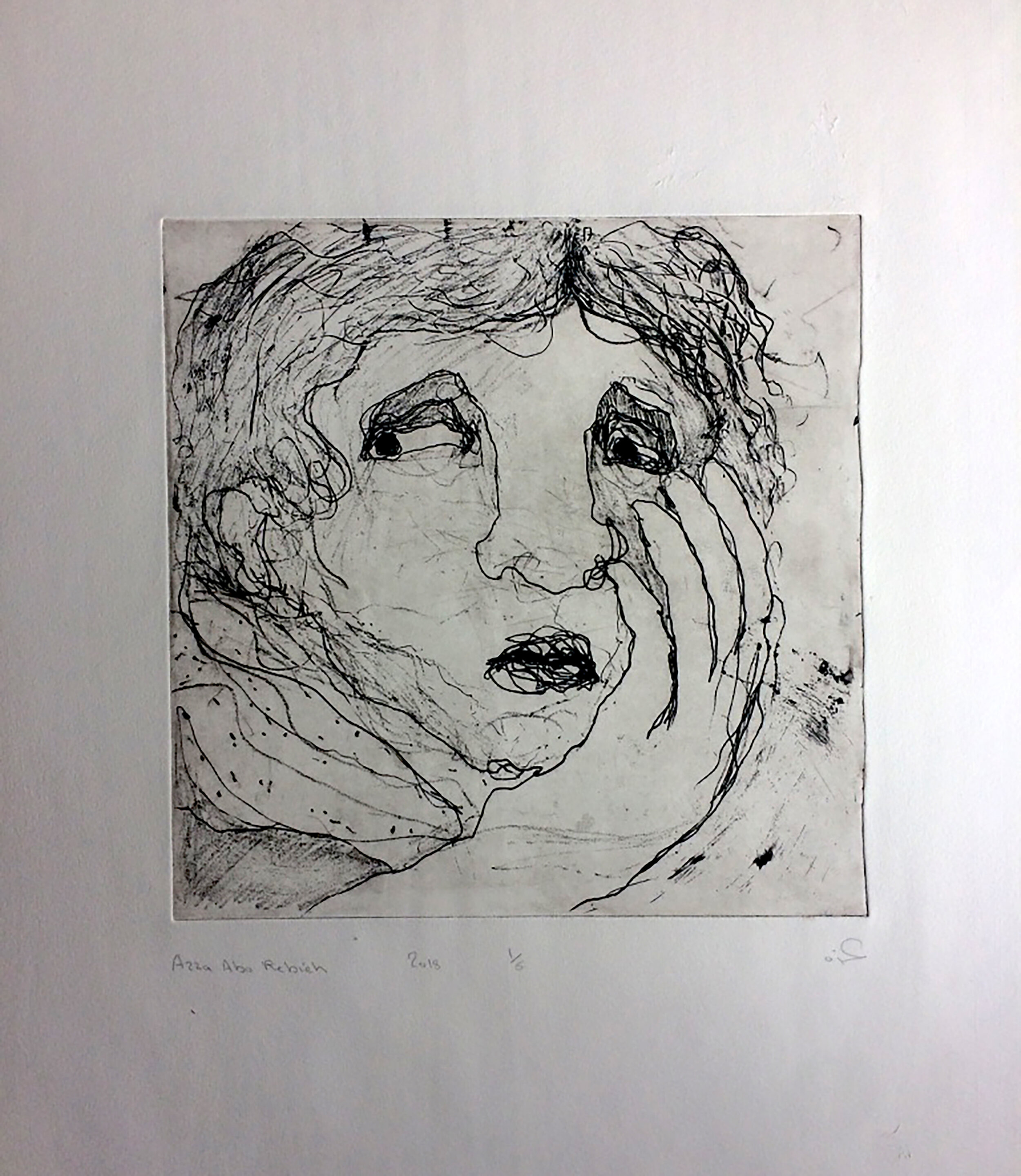 " Plate 29 " : 25 x 25 cm .
Soft ground on Hahnemuhle paper 2018