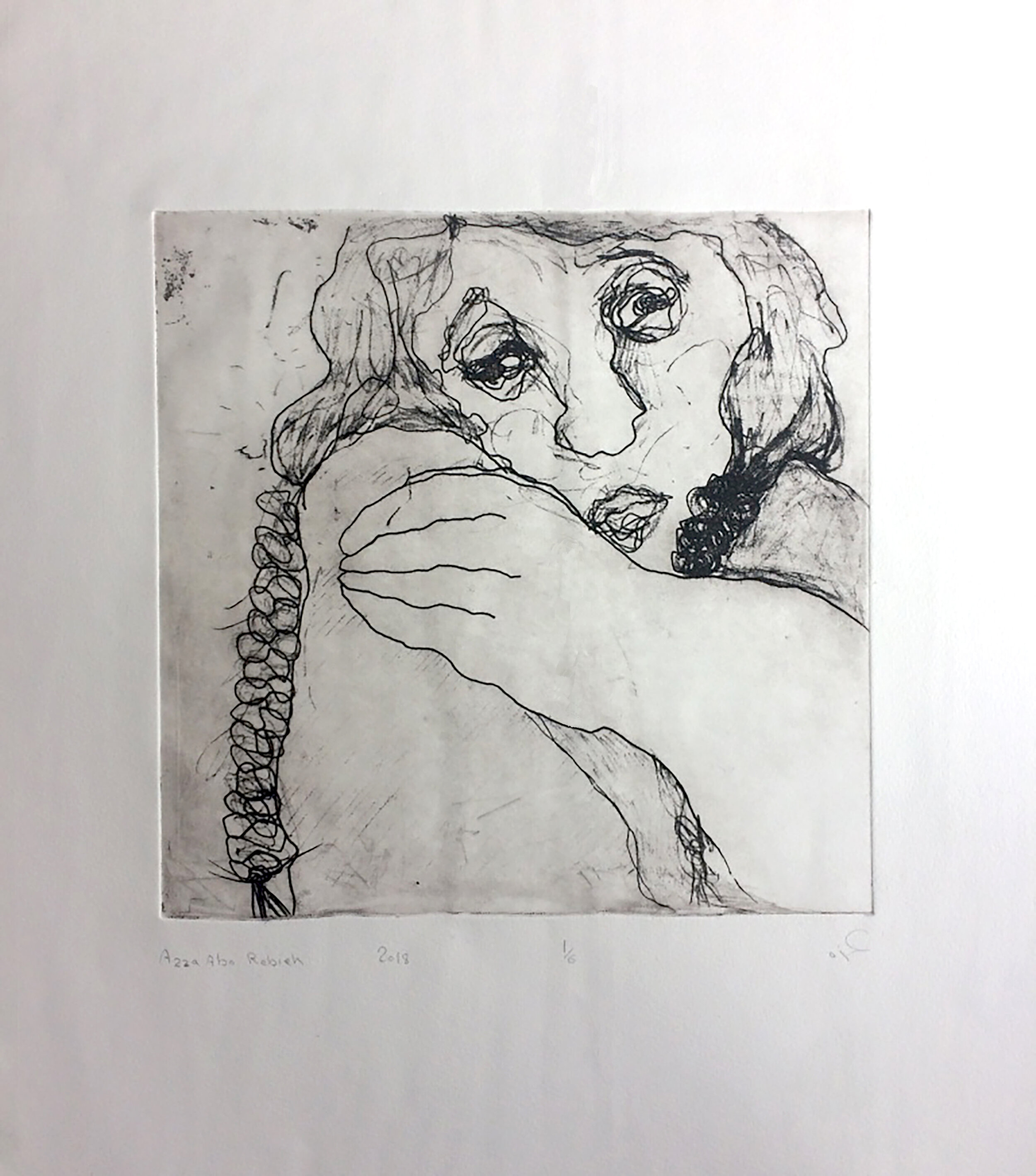 " Plate 28 " : 25 x 25 cm .
Soft ground on Hahnemuhle paper 2018
