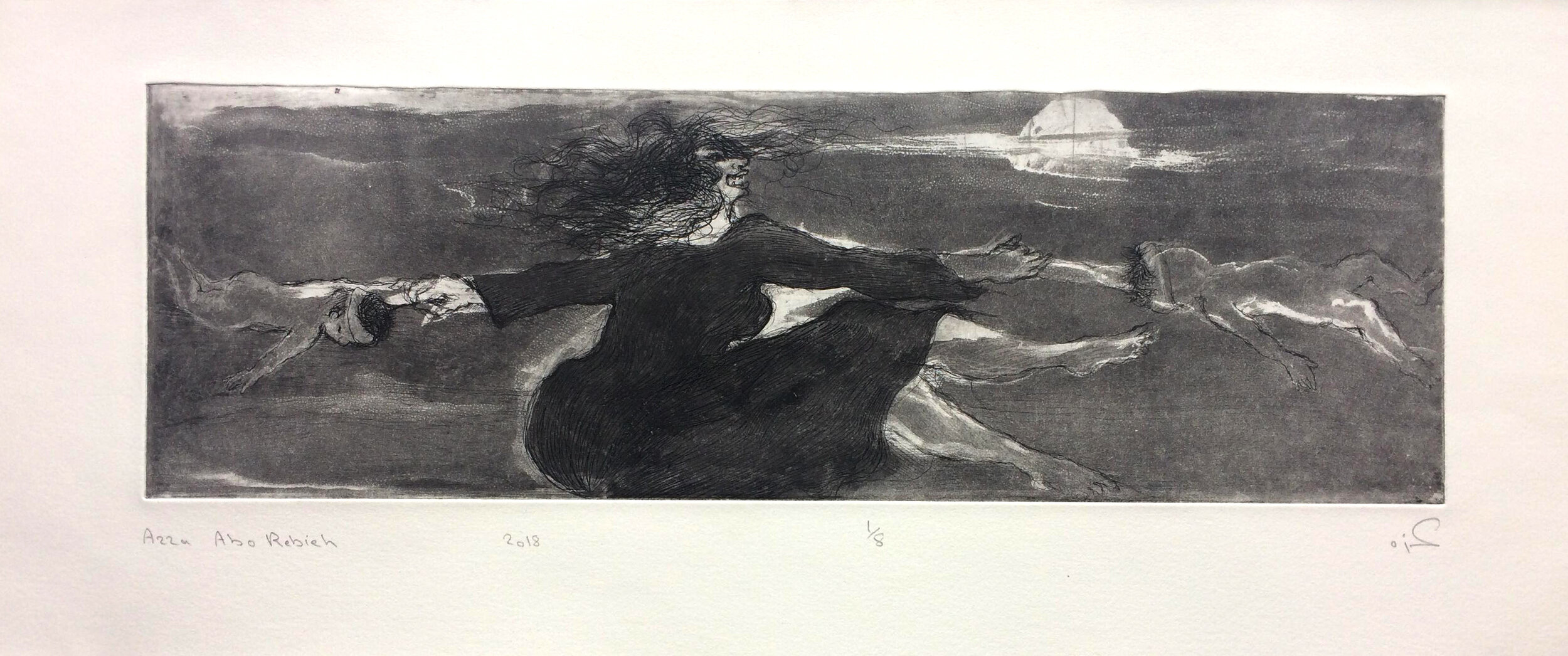 " Plate 21 " : 50 x 16,50 cm .
Etching , aquatint on Hahnemuhle paper 2018