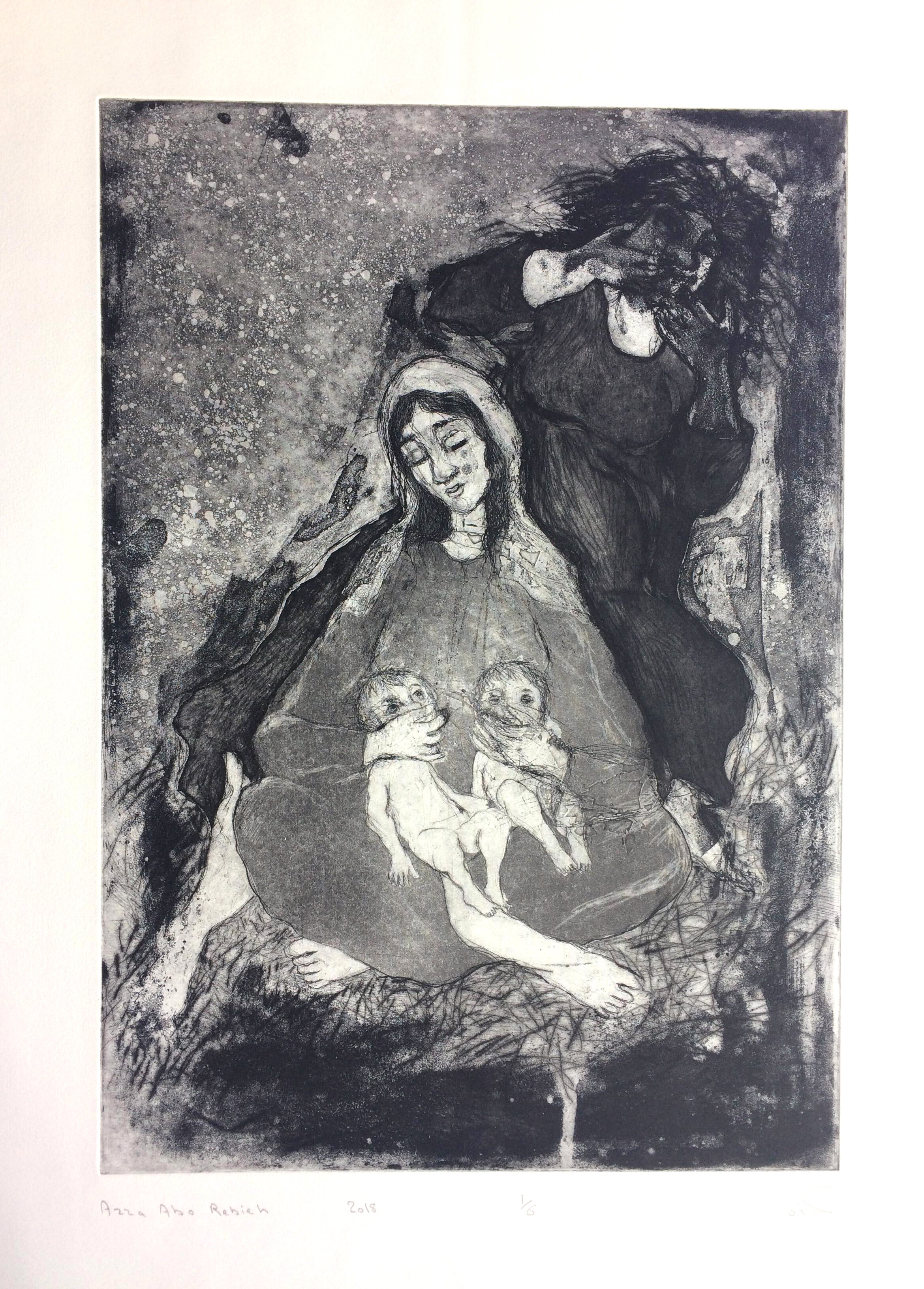 " Plate 23 " : 50 x 35 cm .
Etching , aquatint , drypoint on Hahnemuhle paper 2018