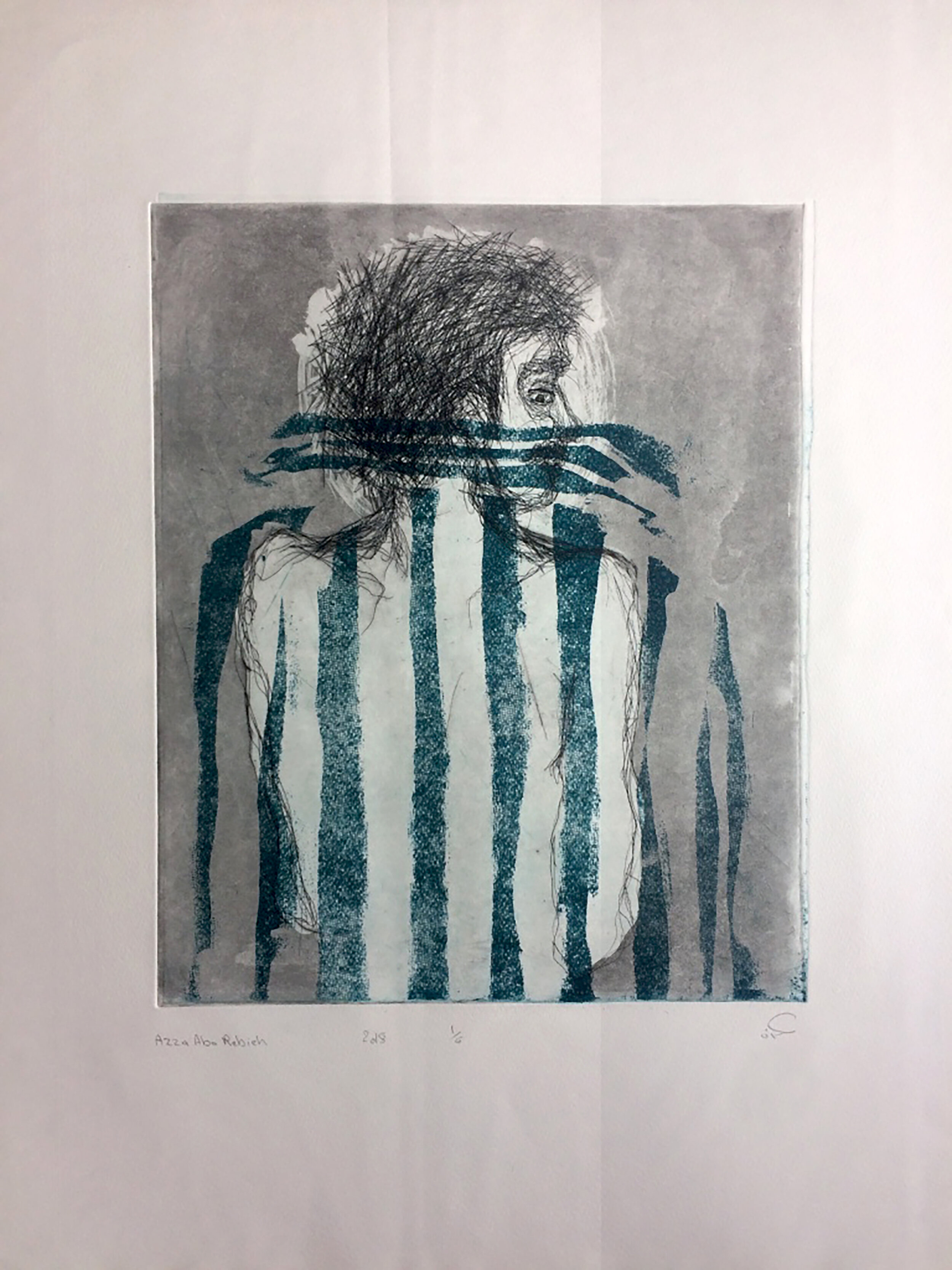 " Plate 14 " : 32.50 x 27 cm .
Soft ground , Etching , aquatint on Hahnemuhle paper 2017