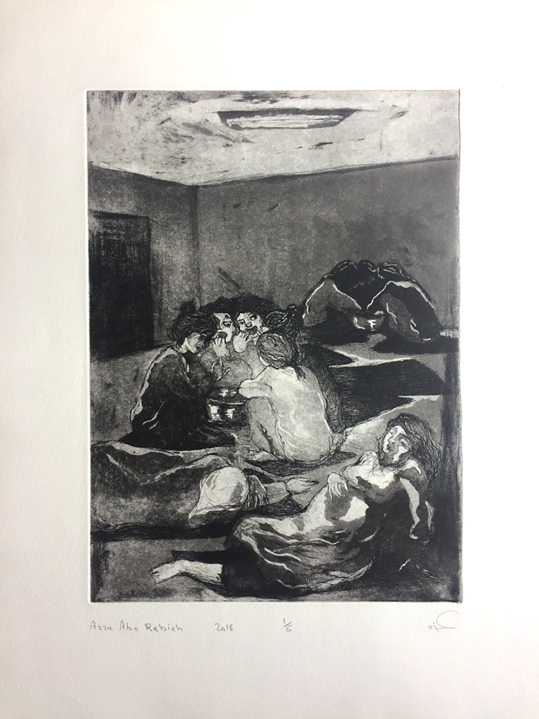 " Plate 11 " : 33.50 x 24 cm .
Etching , aquatint on Hahnemuhle paper 2018 .