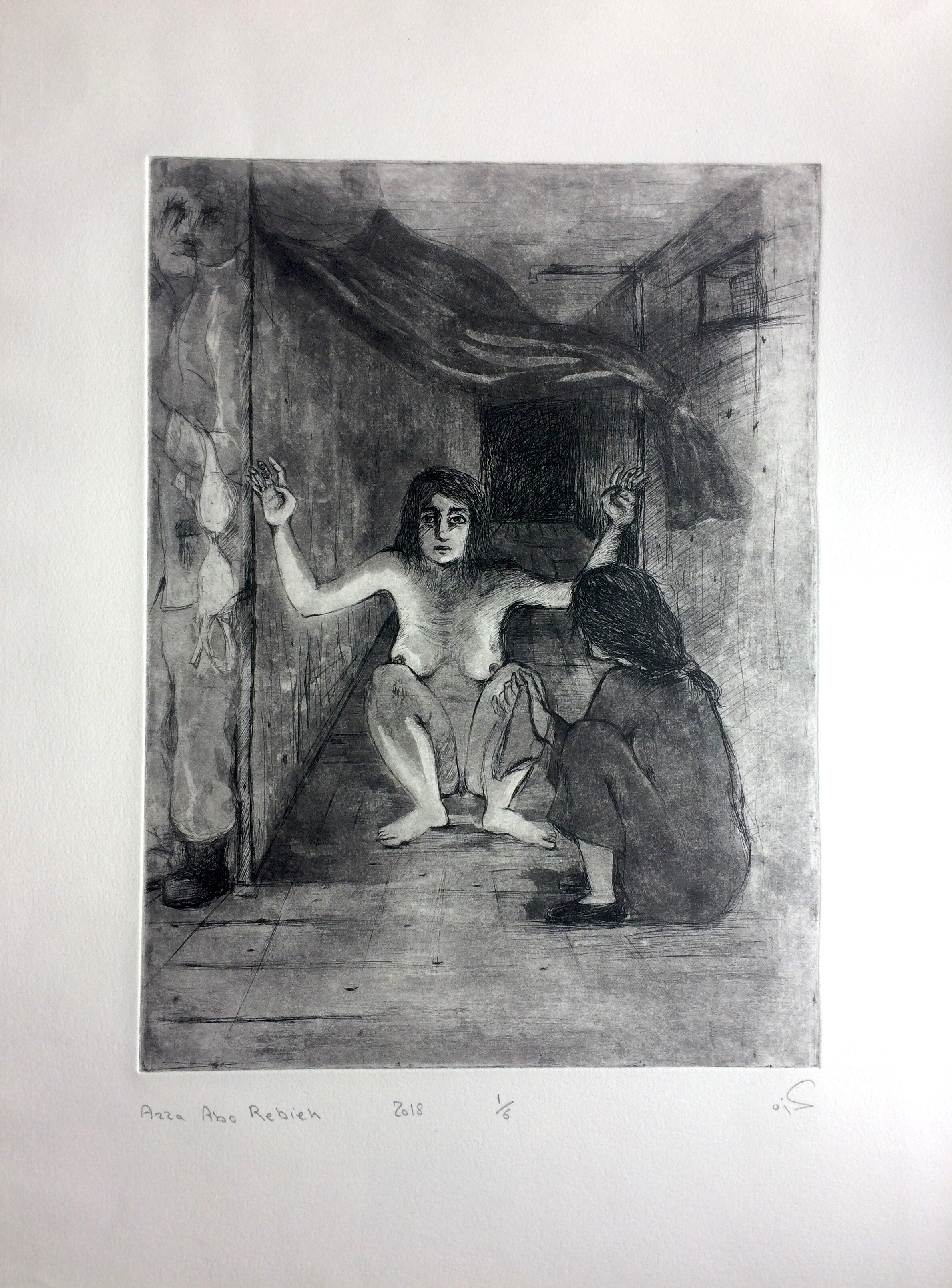 " Plate 08 " : 33.50 x 24 cm .
Etching , aquatint on Hahnemuhle paper 2018 .