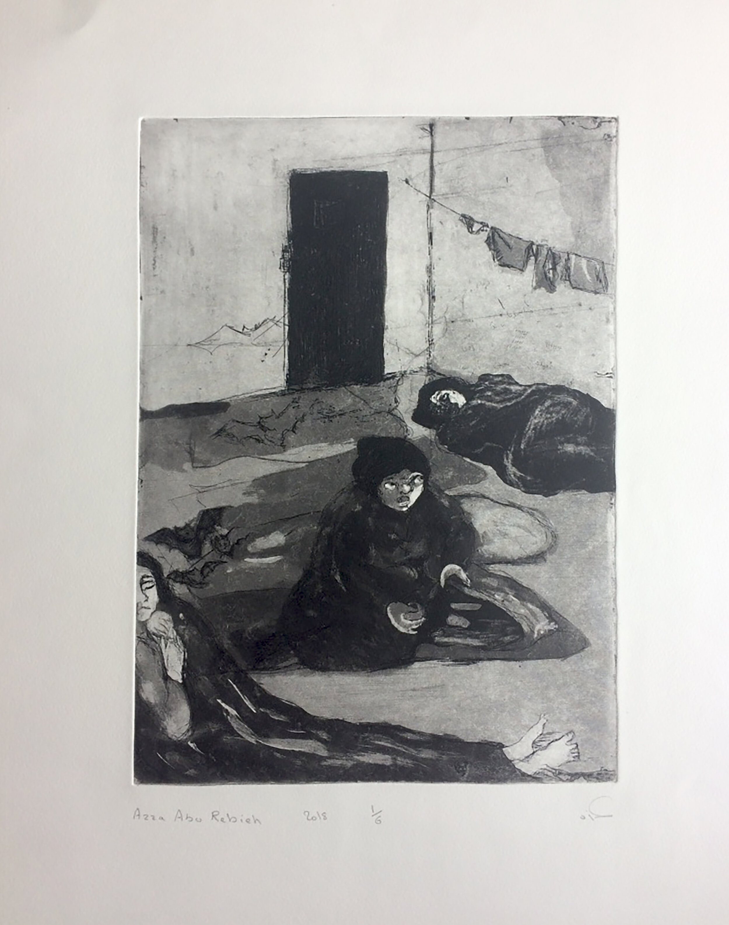 " Plate 10 " : 33.50 x 24 cm .
Etching , aquatint on Hahnemuhle paper 2018 .