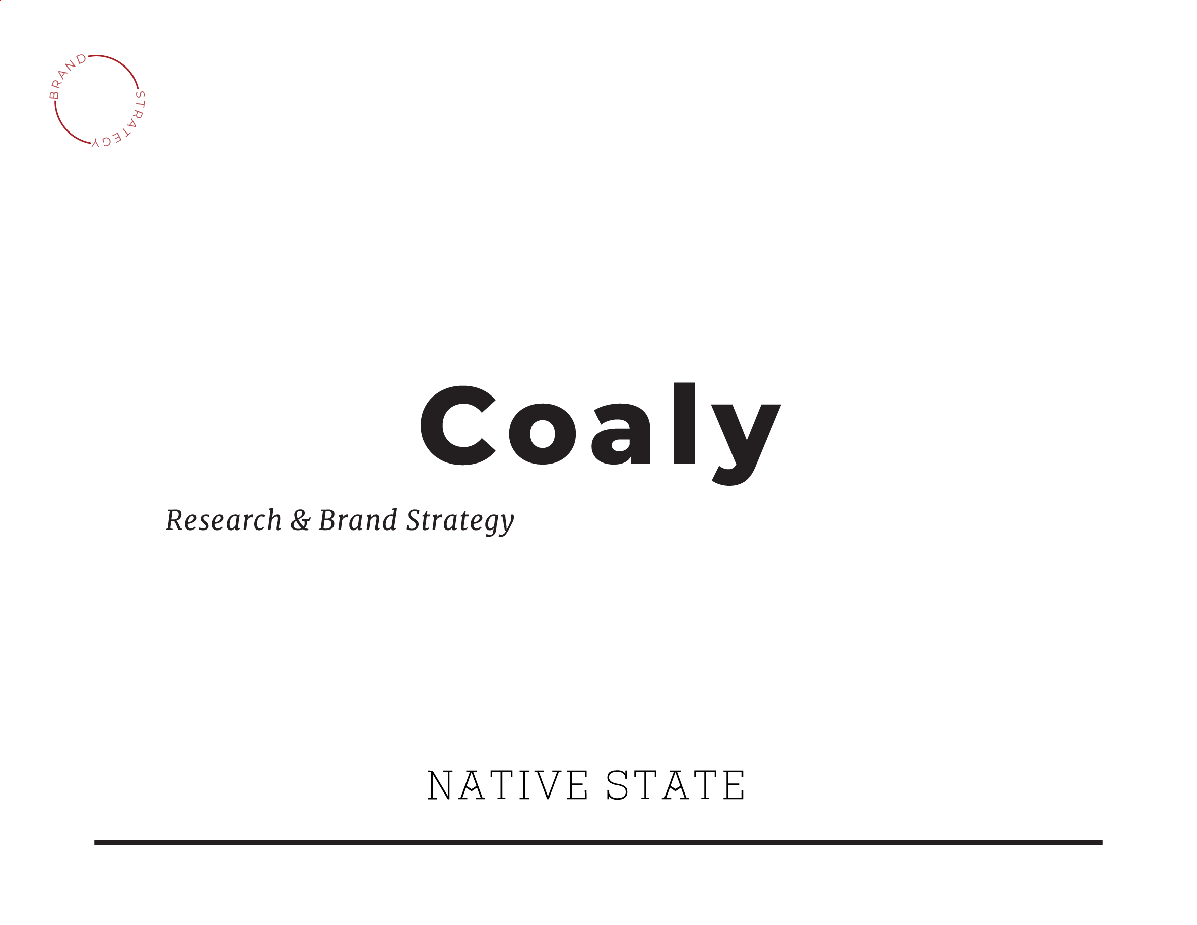 The strategy deck that was presented to Coaly.