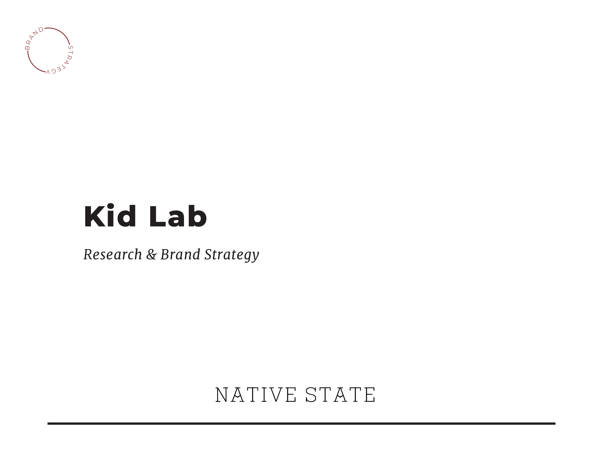 Research summary &amp; brand strategy deck.