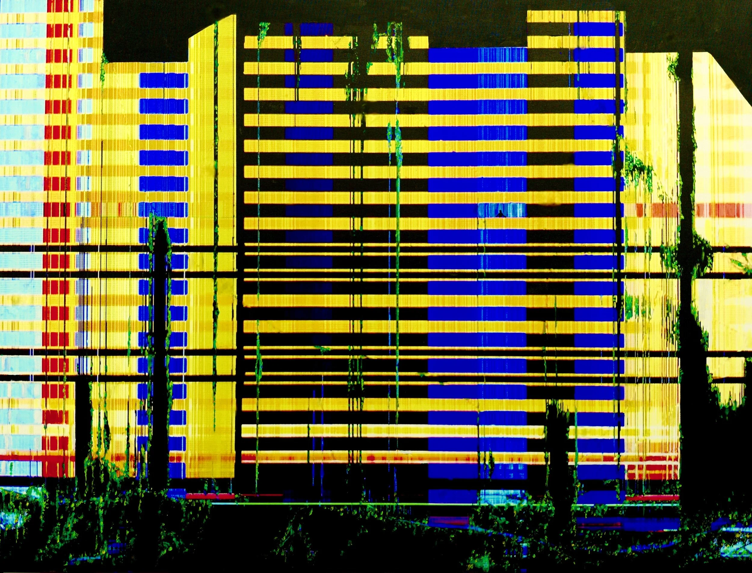Metaverse City #4  x David Gamble (generative digital graphic | paint) | Edition of 3