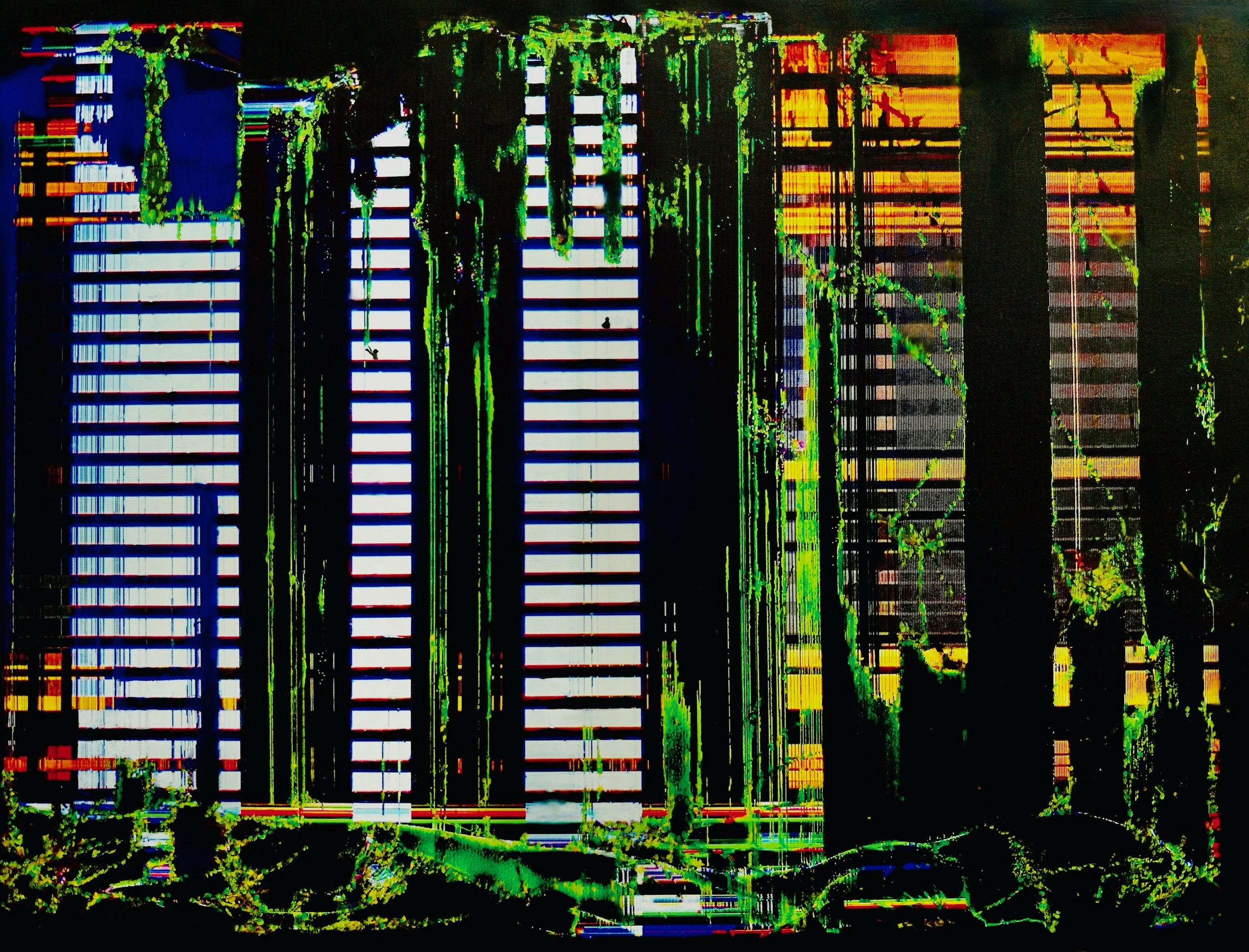 Metaverse City #6  x David Gamble (generative digital graphic | paint) | Edition of 3