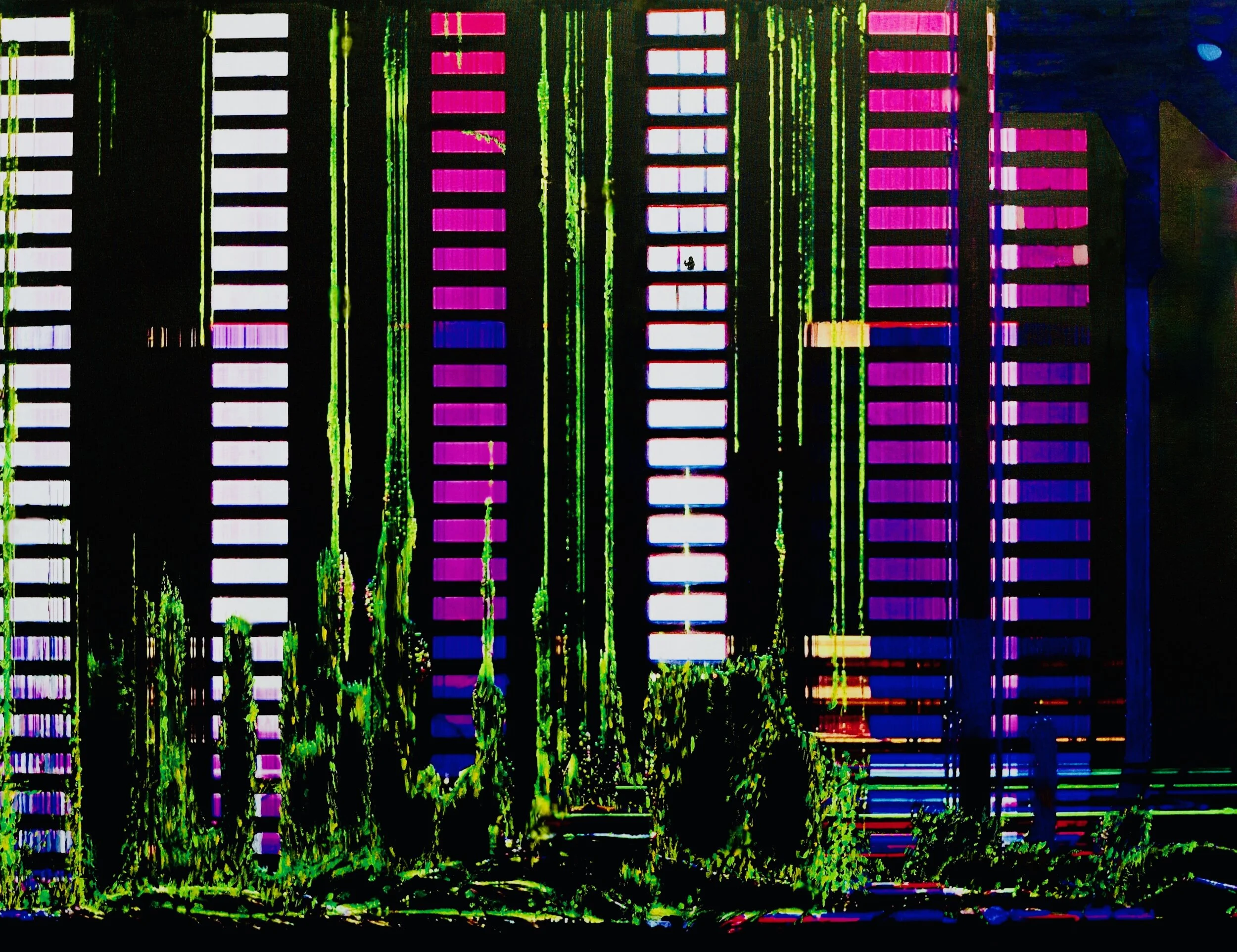 Metaverse City #6  x David Gamble (generative digital graphic | paint) | Edition of 3