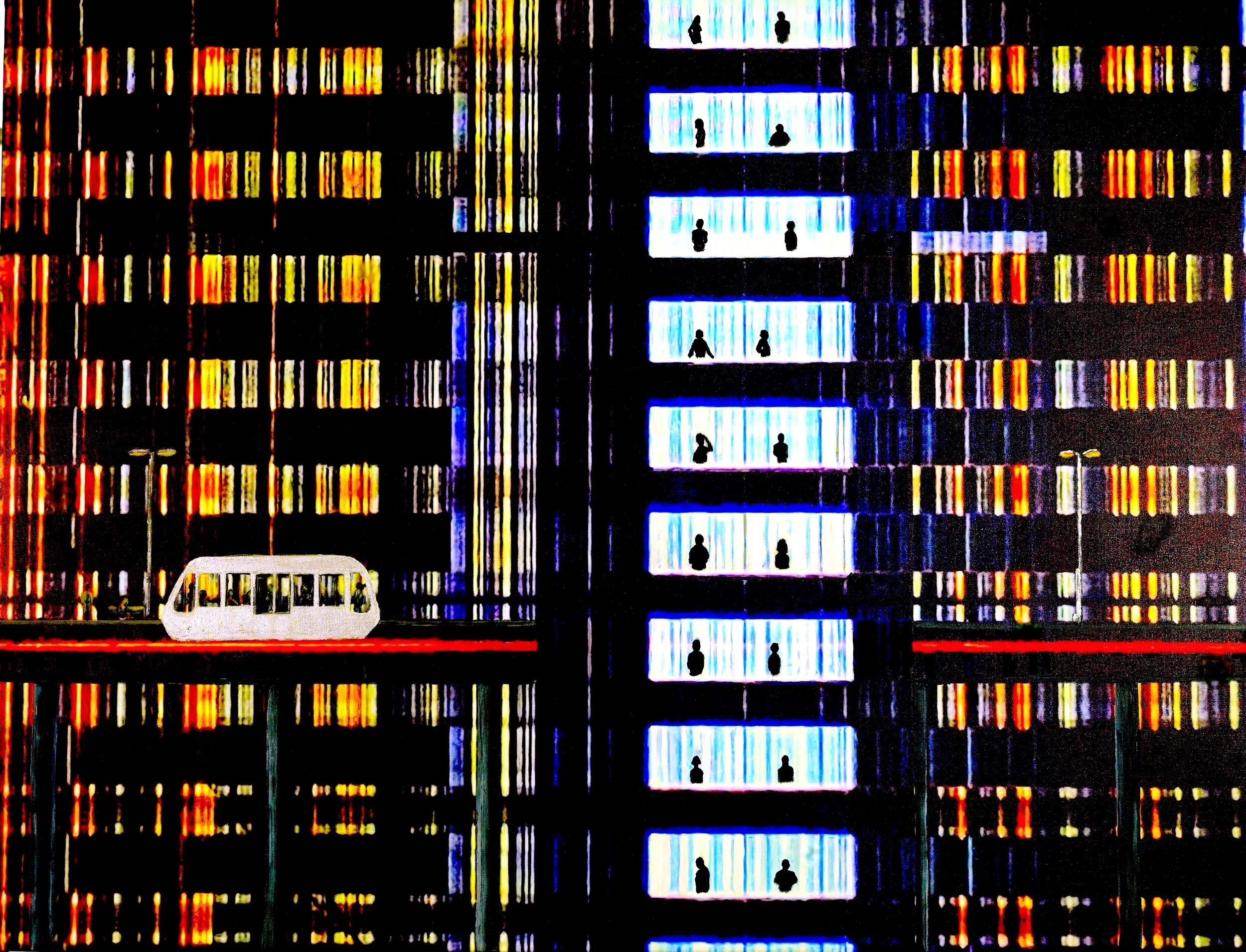 Metaverse City #1  x David Gamble (generative digital graphic | paint) | Edition of 3
